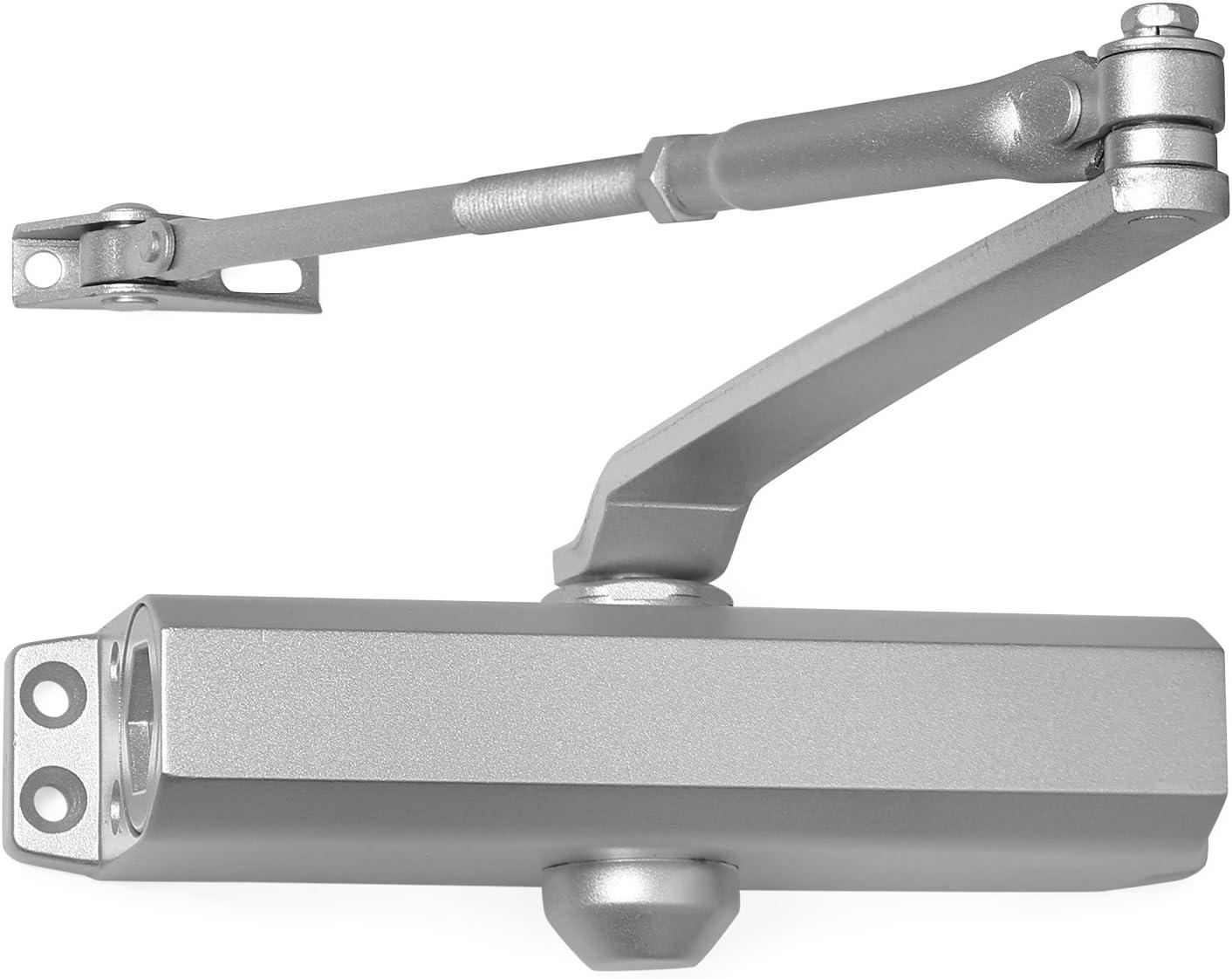 Lawrence Hardware Medium Duty Commercial Door Closer for Interior & Exterior Doors, Aluminum