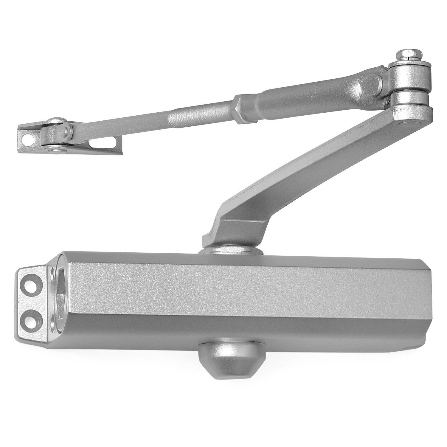 Lawrence Hardware Medium Duty Commercial Door Closer for Interior & Exterior Doors, Aluminum
