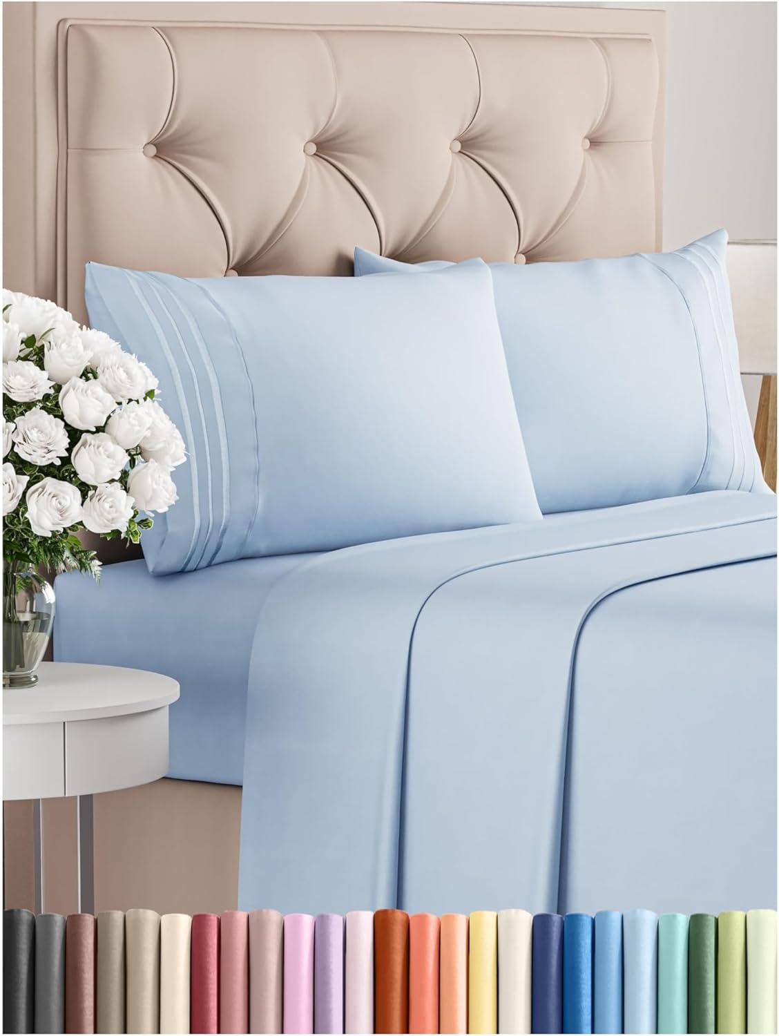 CGK Linens 4 Piece Sheet Set Premium Cooling, Soft & Wrinkle Free Sheet Set