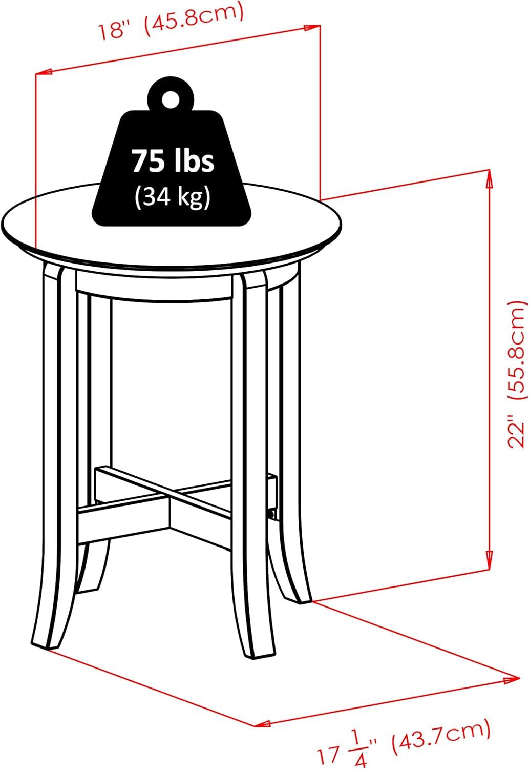 Winsome Toby Round Accent End Table Espresso