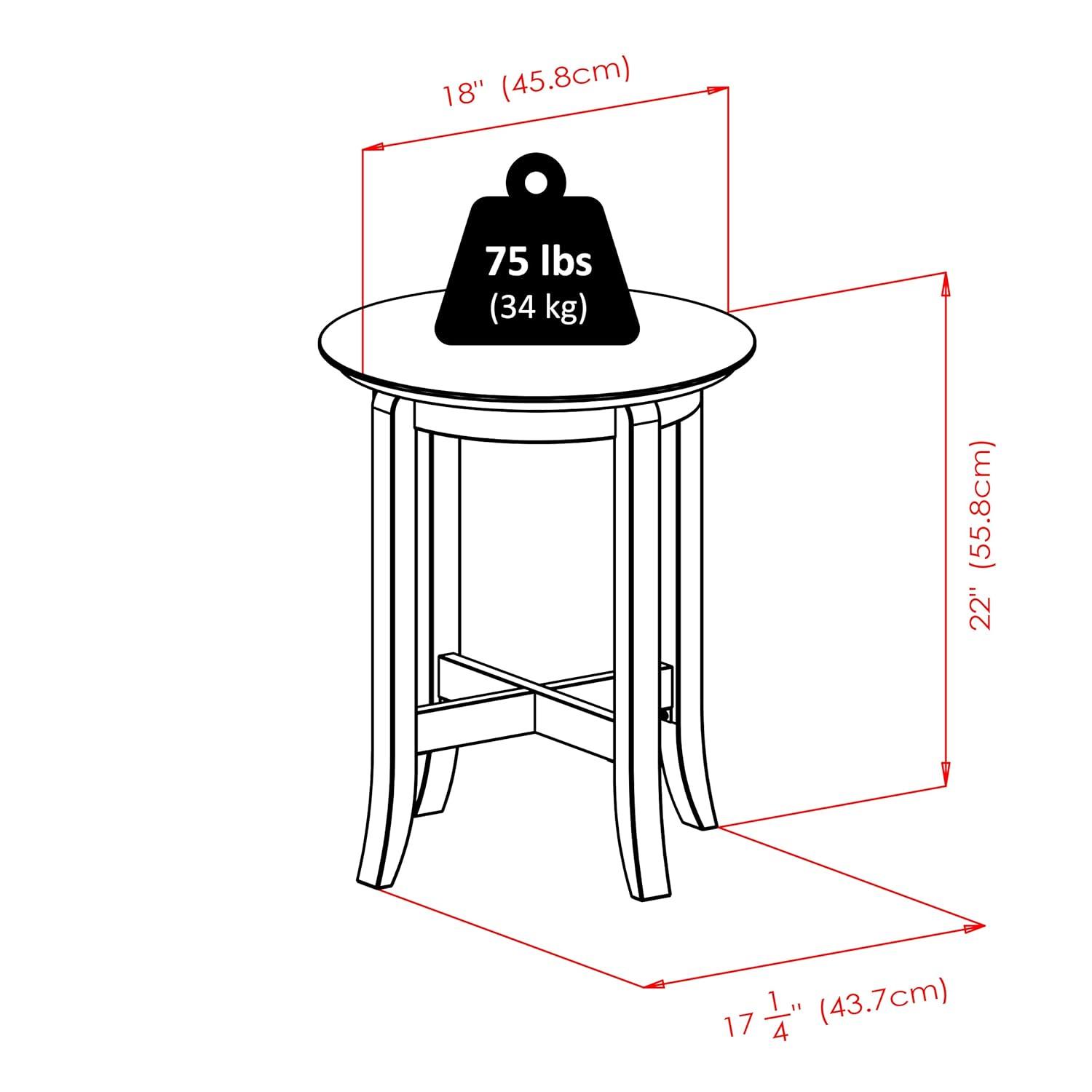 Winsome Toby Round Accent End Table Espresso