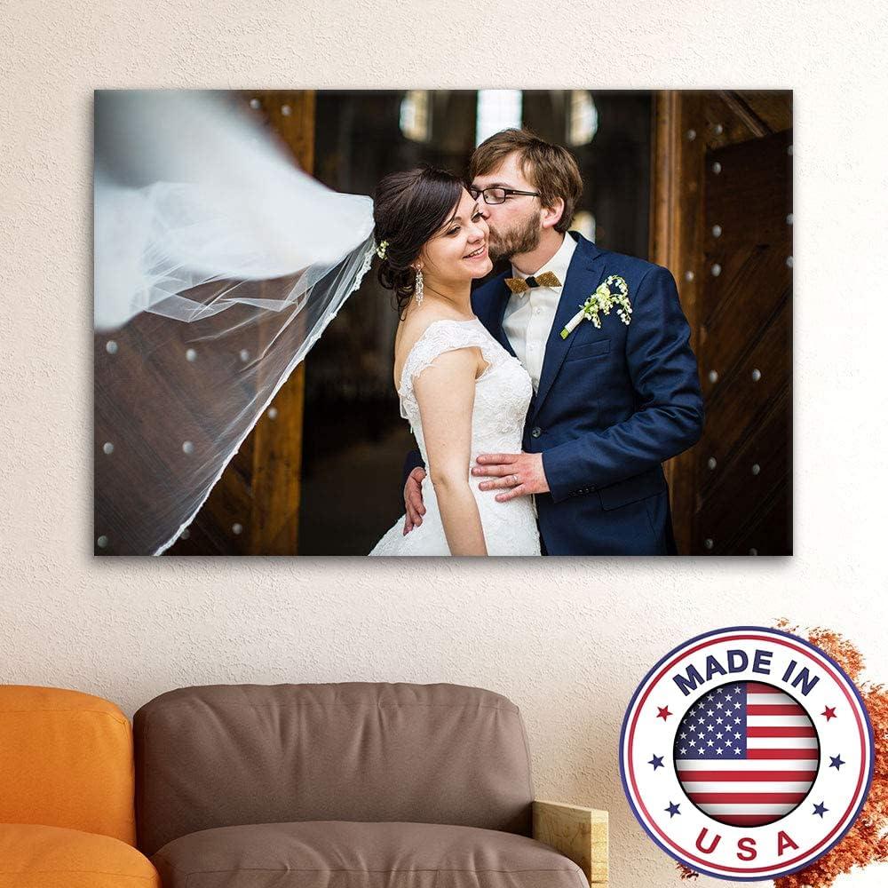 Personalized 24" x 16" Custom Photo Canvas Print with Wood Frame