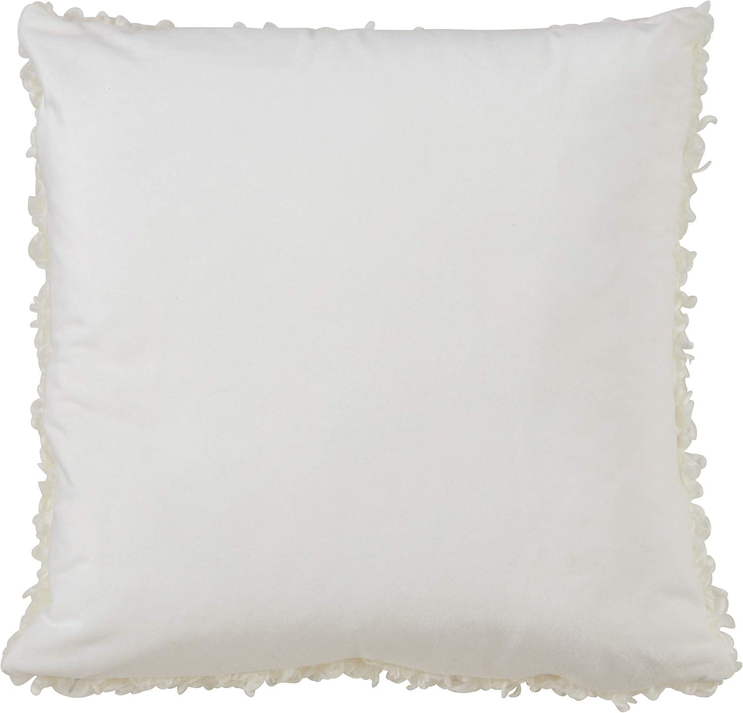 18"x18" Faux Lamb Fur Square Pillow Cover - Saro Lifestyle