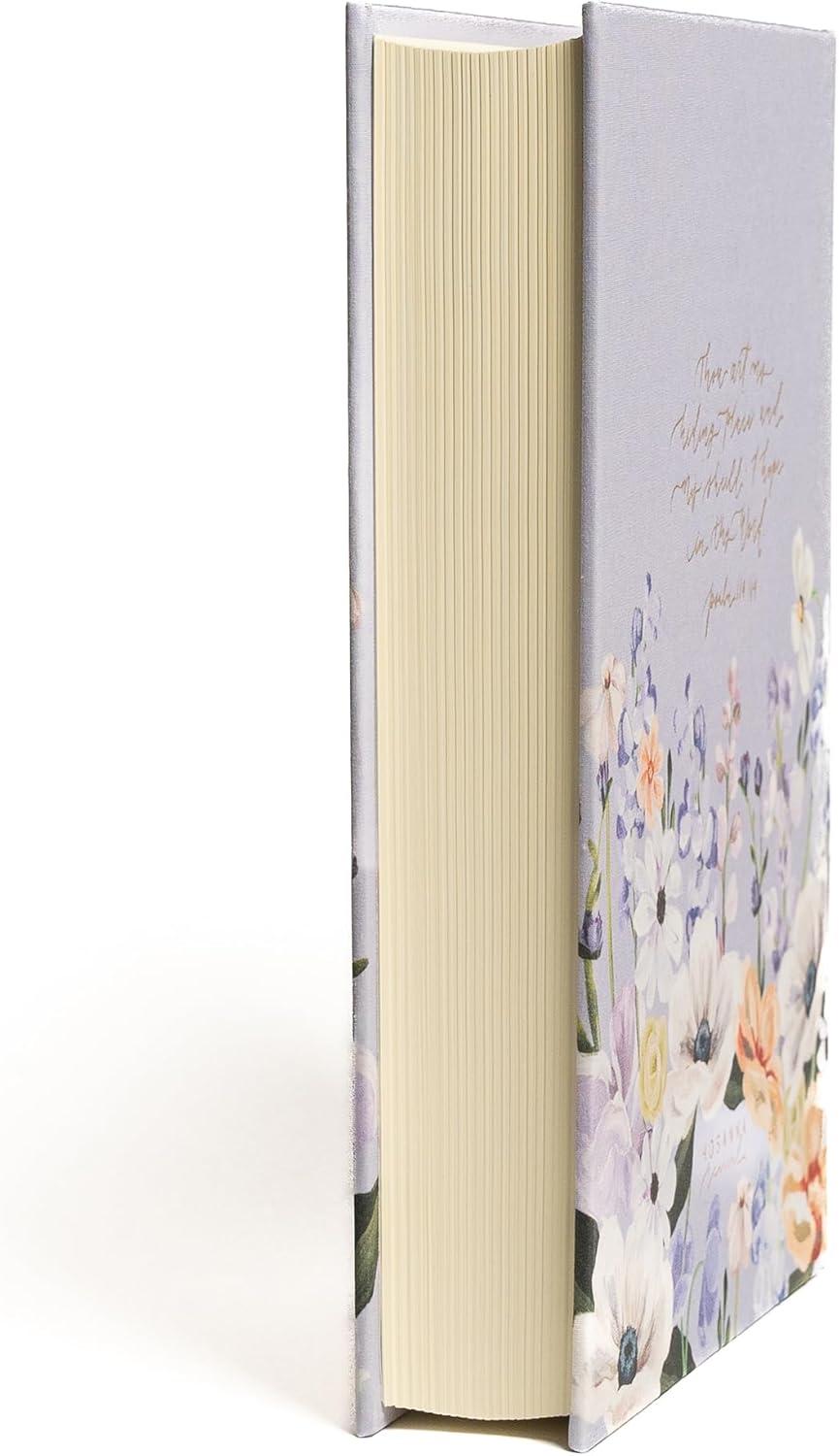 CSB Notetaking Bible, Large Print Hosanna Revival Edition, Lavender/Peach Cloth Over Board - by  Csb Bibles by Holman (Hardcover)