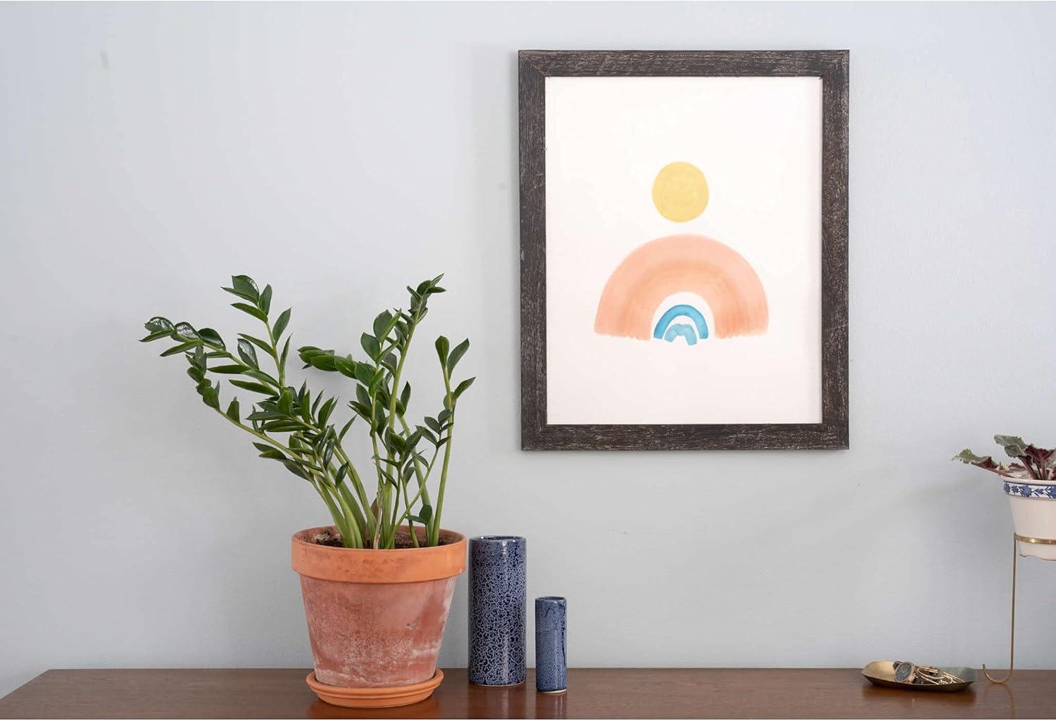 Rustic Farmhouse 11" x 17" Smoky Black Reclaimed Wood Picture Frame (1.50" Molding)