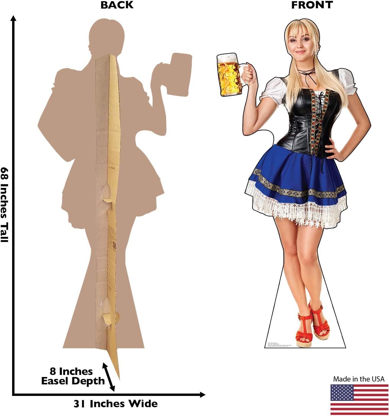 Bar Maiden Blue Skirt Life-Size Cardboard Standup