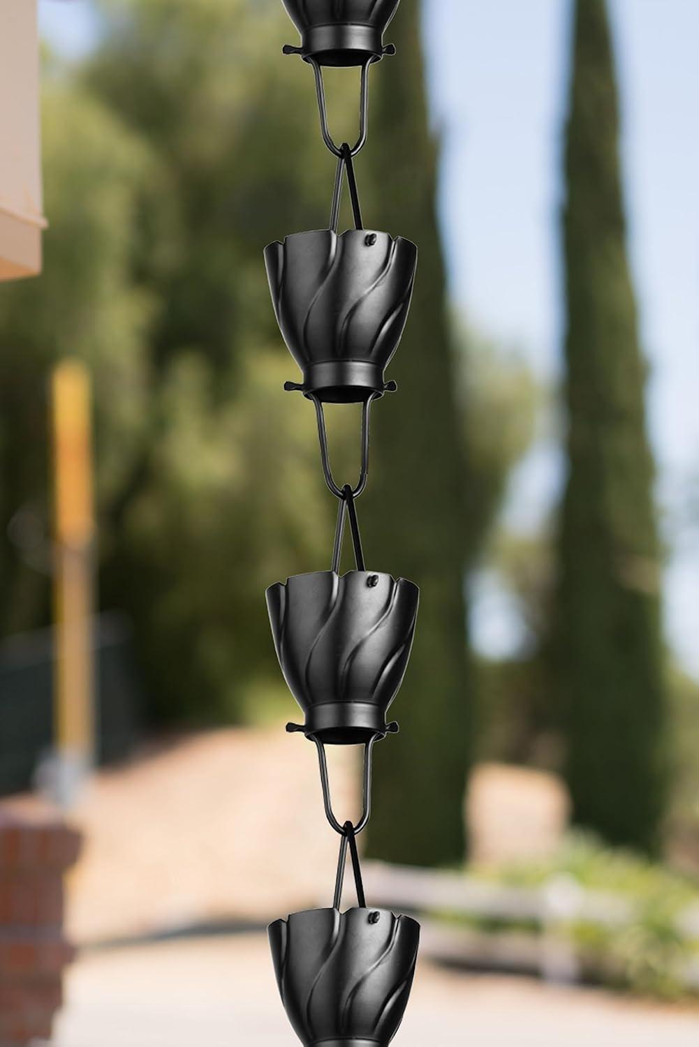 Monarch Rain Chains Aluminum Akira Rain Chain Replacement Downspout for Gutters