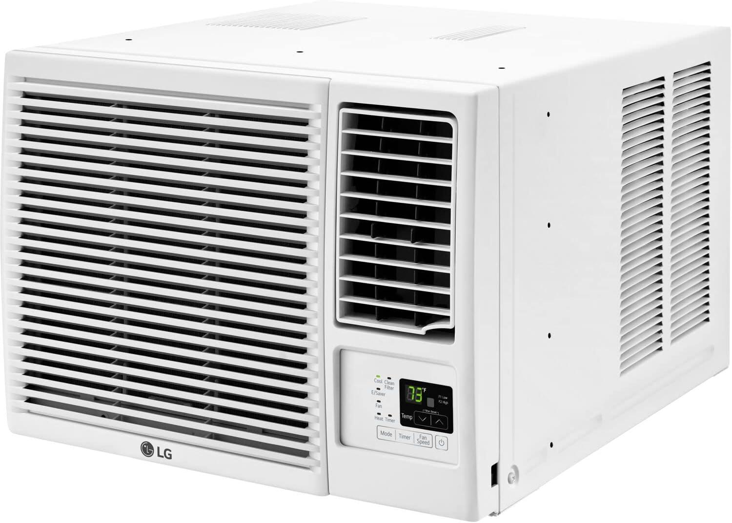 Lg 23,000 Btu 230v Window-mounted Air Conditioner With 11,600 Btu Supplemental Heat Function