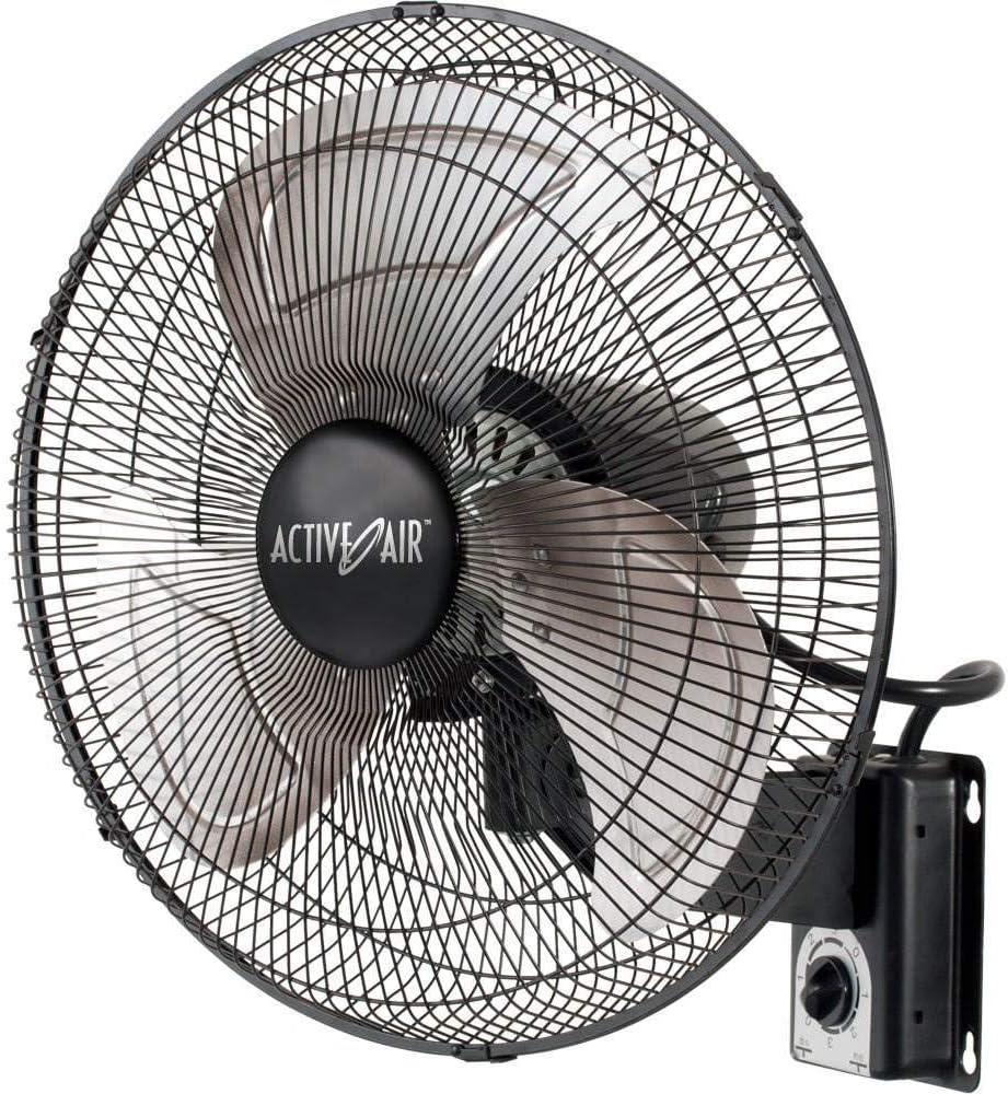 Active Air Speed Heavy-Duty Industrial Metal Wall Mountable Oscillating Quiet Tilting Fan