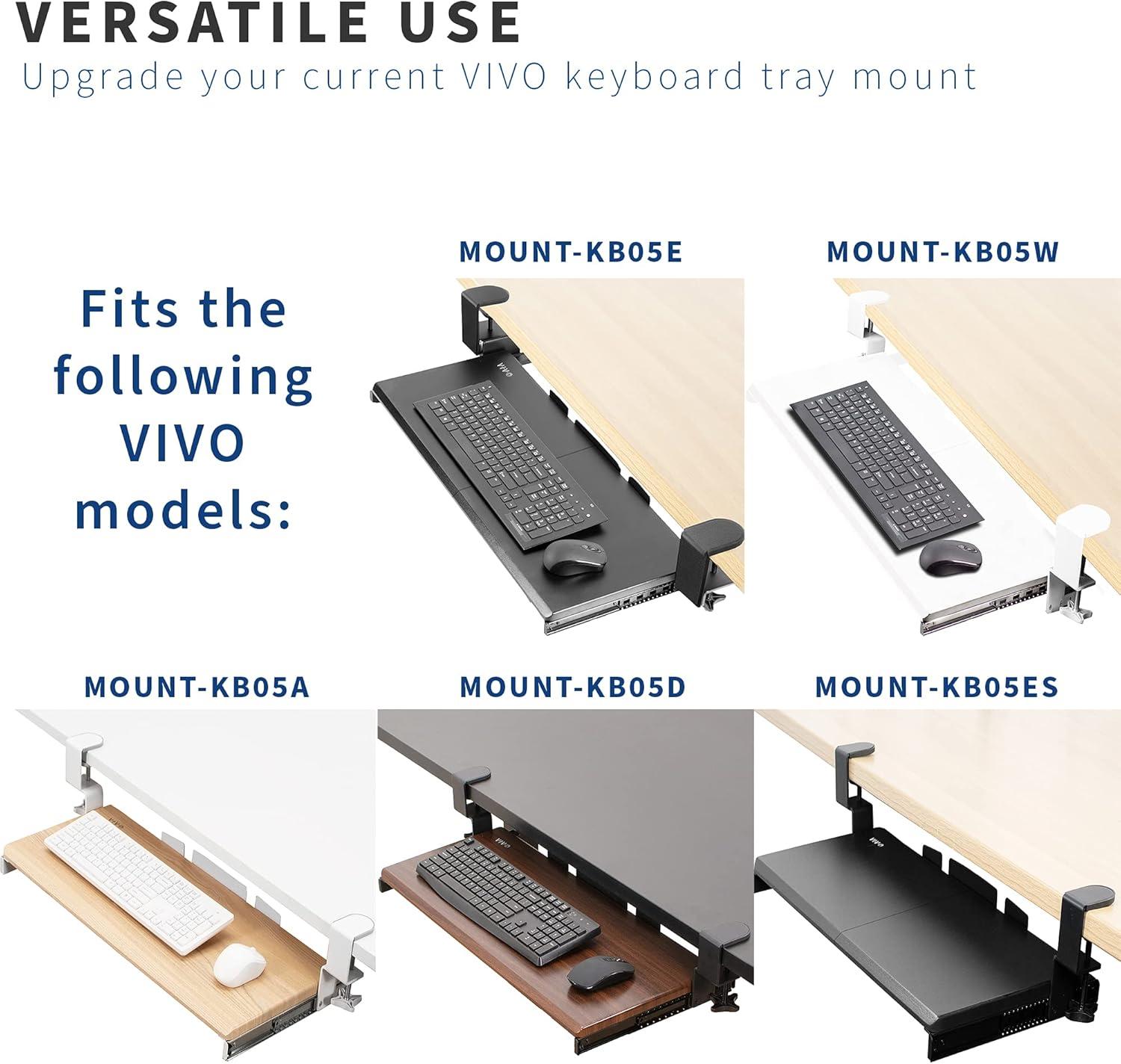 VIVO Steel Height Adjustment Kit Brackets for Computer Keyboard and Mouse Trays, Fits MOUNT-KB05A, MOUNT-KB05D, MOUNT-KB05E, and More, Black, MOUNT-KB5SP