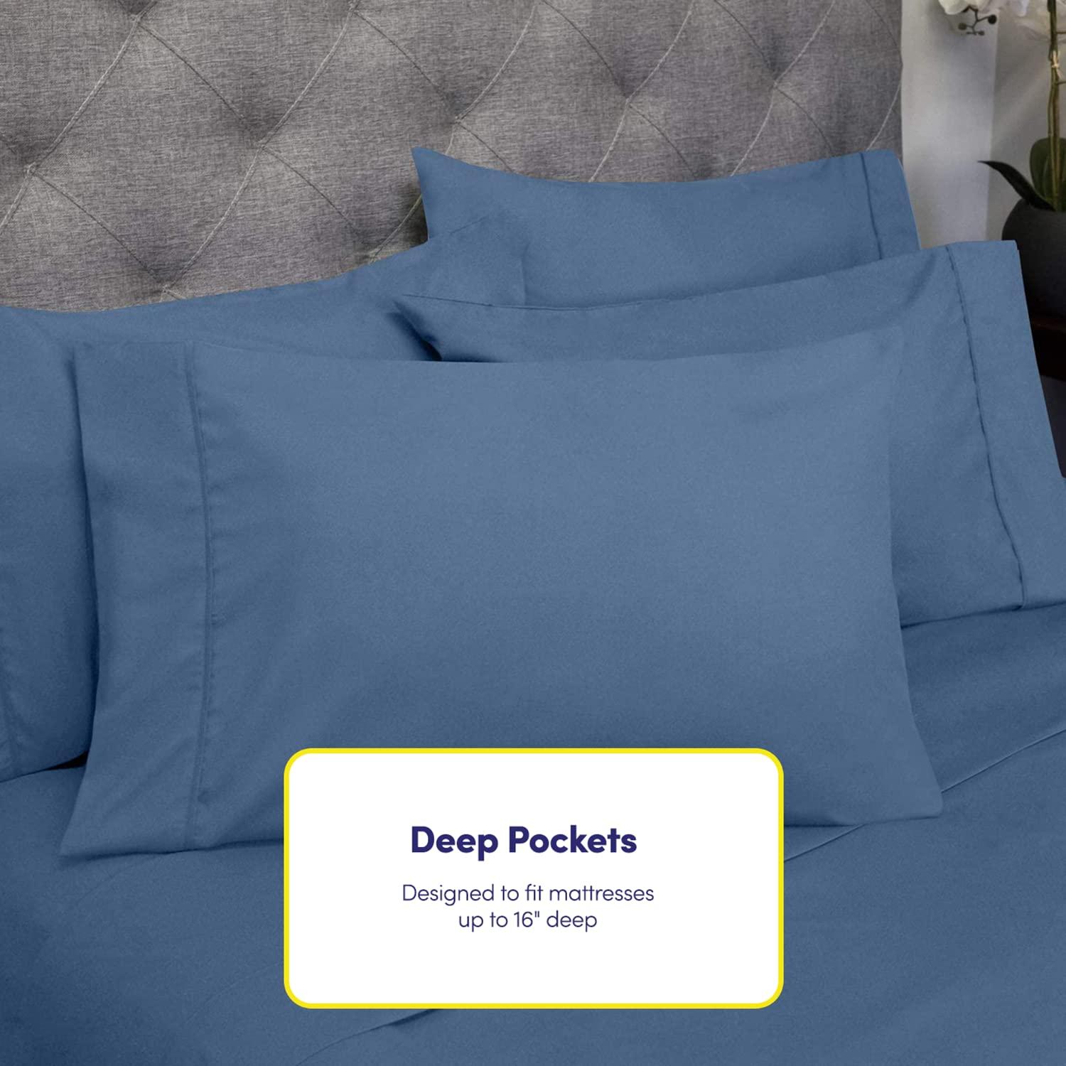Sweet Home Collection Luxurious Soft Microfiber Sheet Set with Bonus Pillowcases