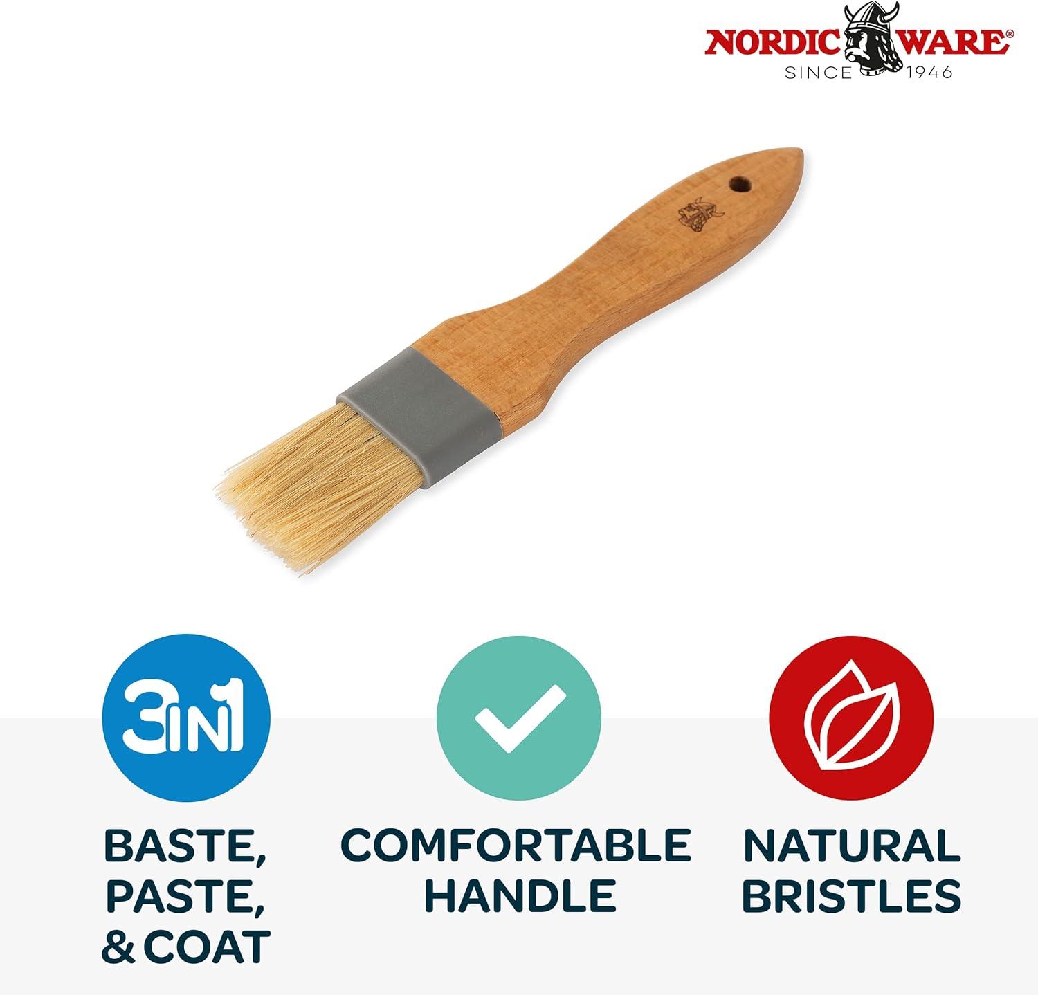 Natural Bristle Wooden Handle Pastry Brush