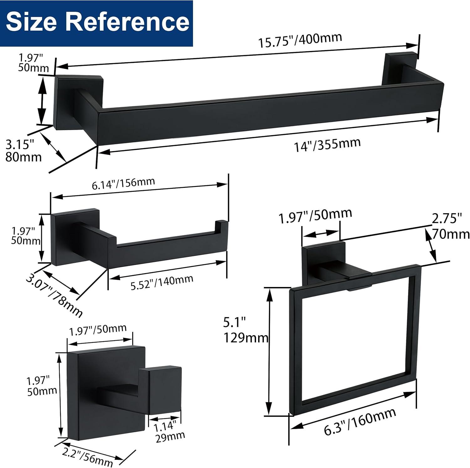 5-Piece Bathroom Hardware Set