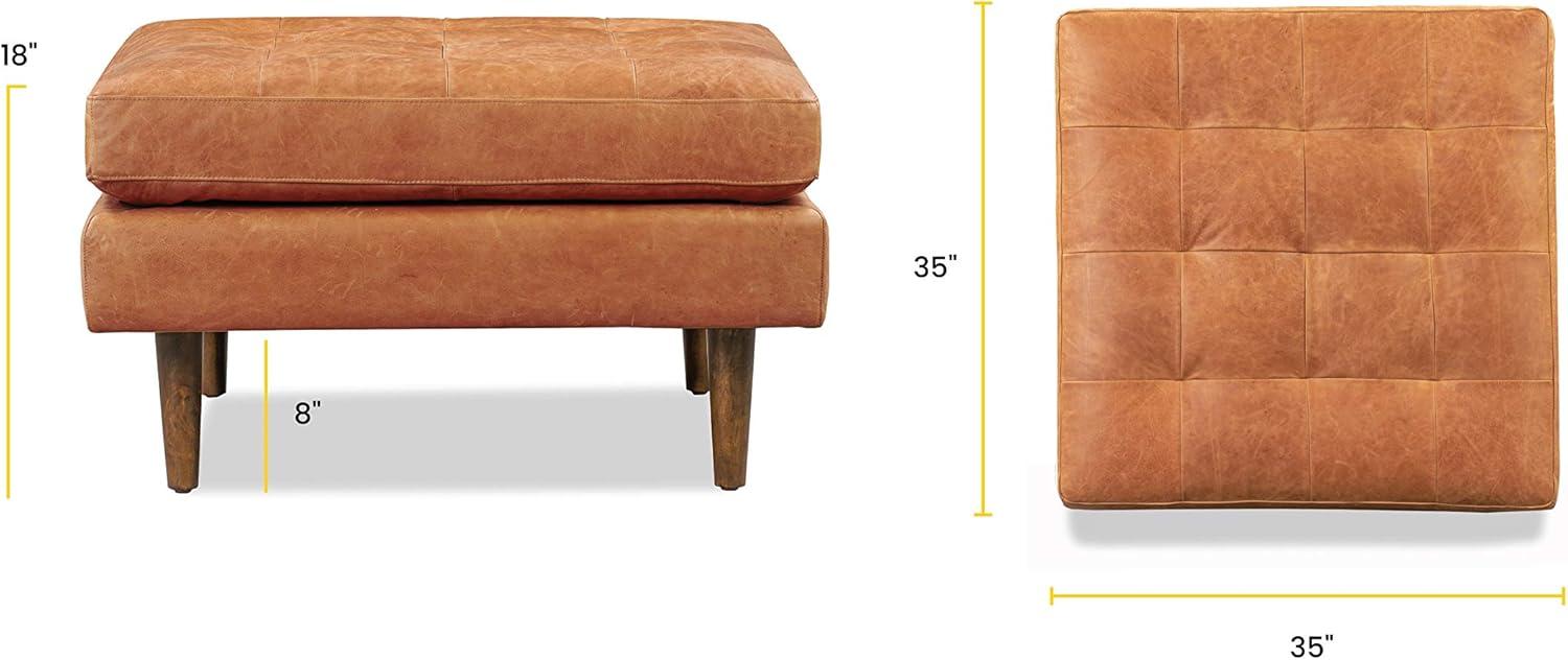 Athan Full-Grain Italian Genuine Leather Bench