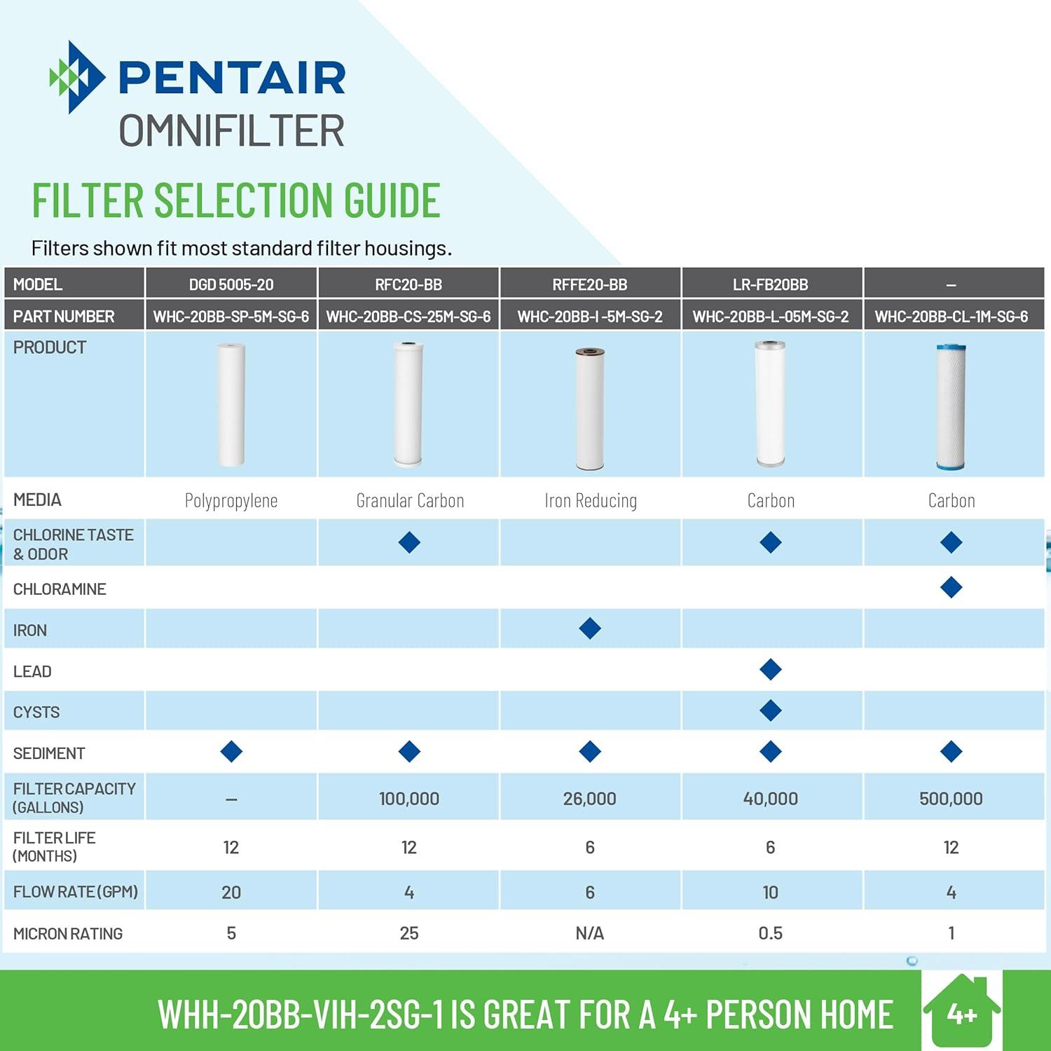 White Heavy-Duty Whole Home Water Filtration System, 20-inch
