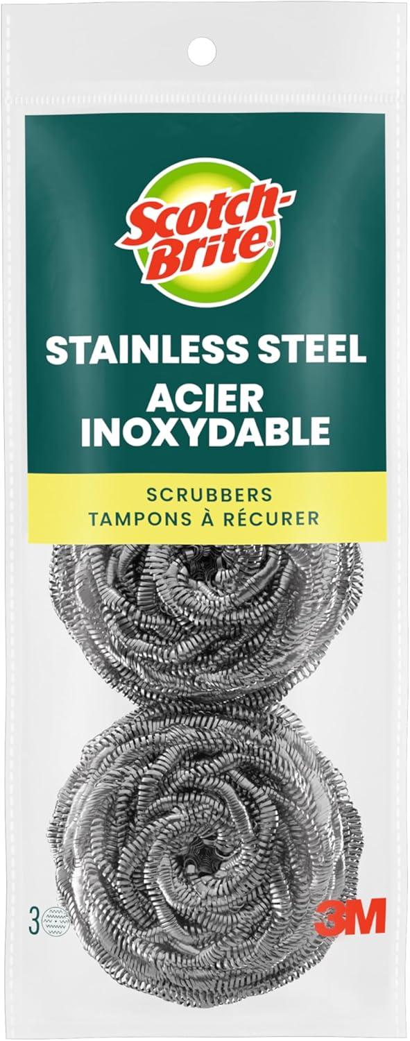 Scotch-Brite Stainless Steel Scrubbing Pads - 3ct