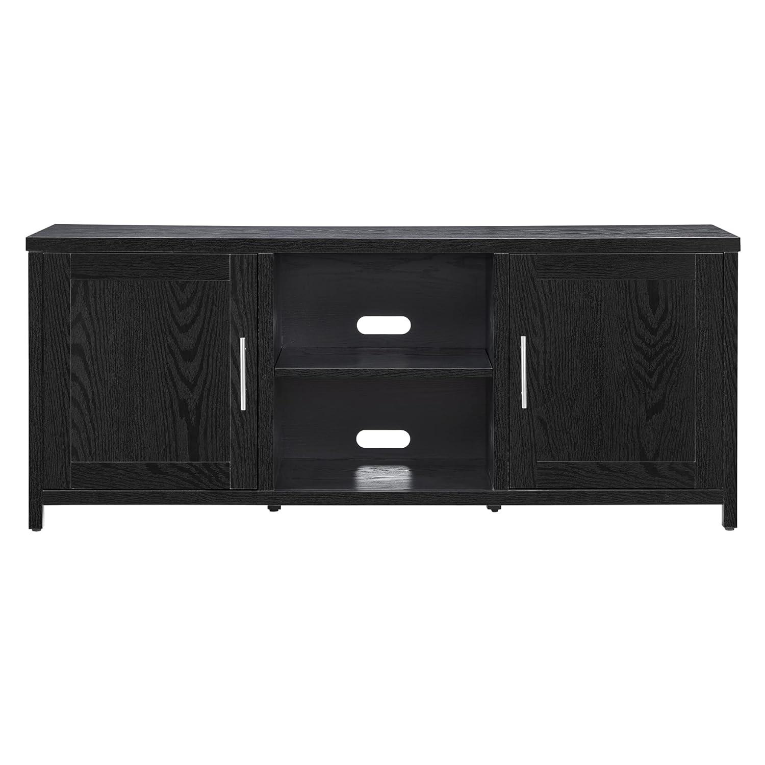 Evelyn&Zoe Strahm Rectangular TV Stand for TV's up to 65", Black Grain