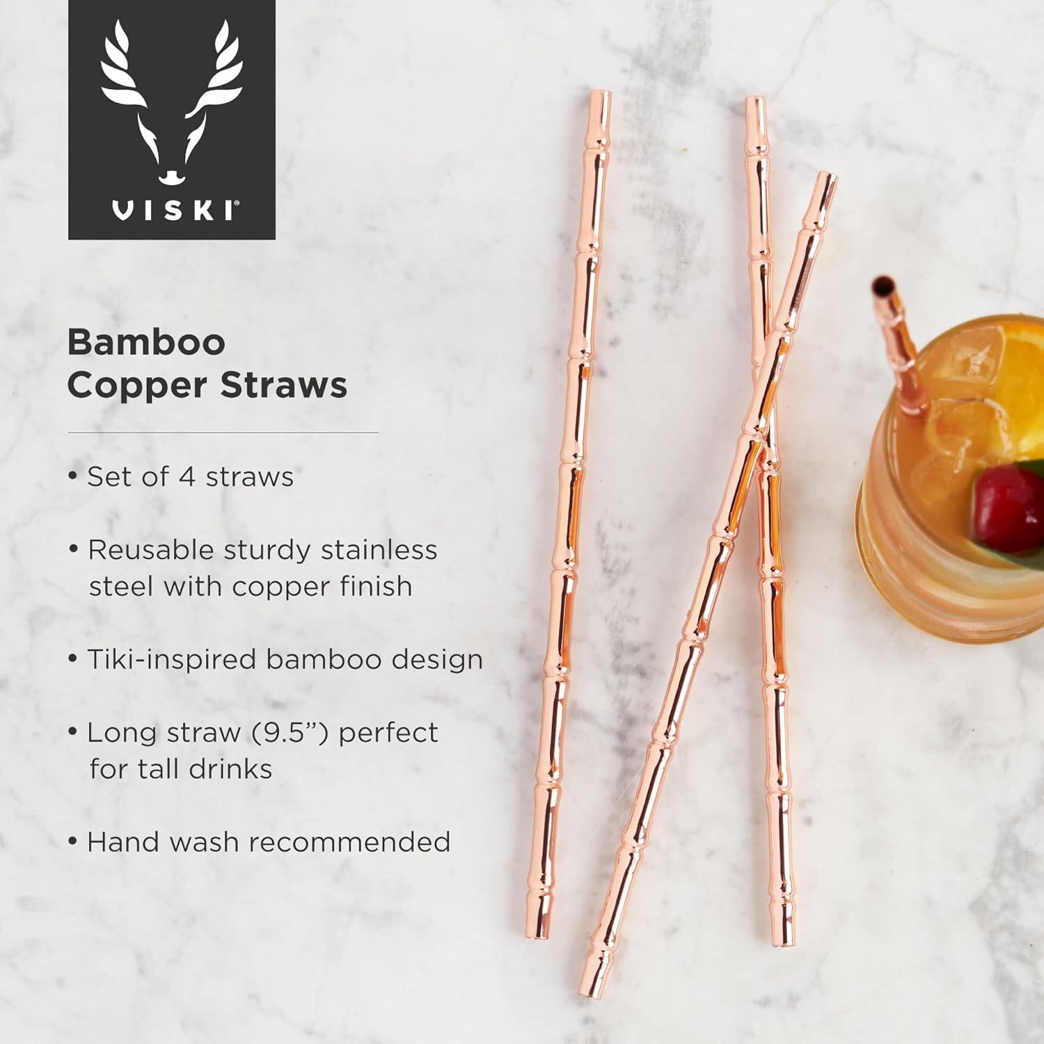 Pacific Bamboo Straws in Copper