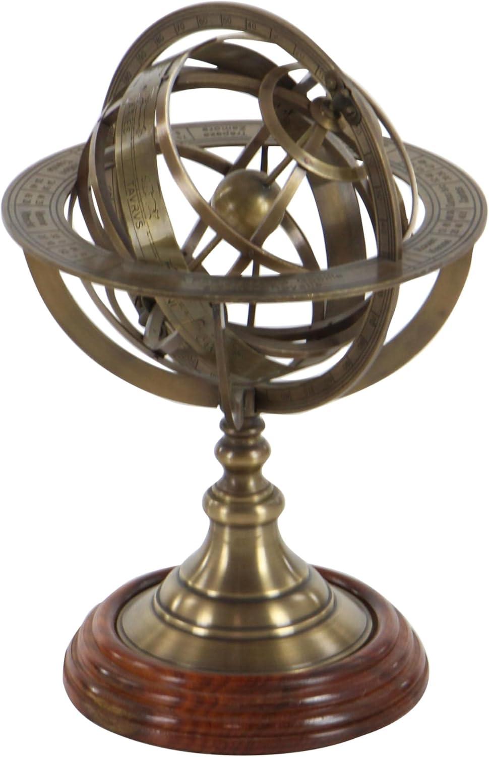 Thor Brass Globe Armillary Unique Table Decor