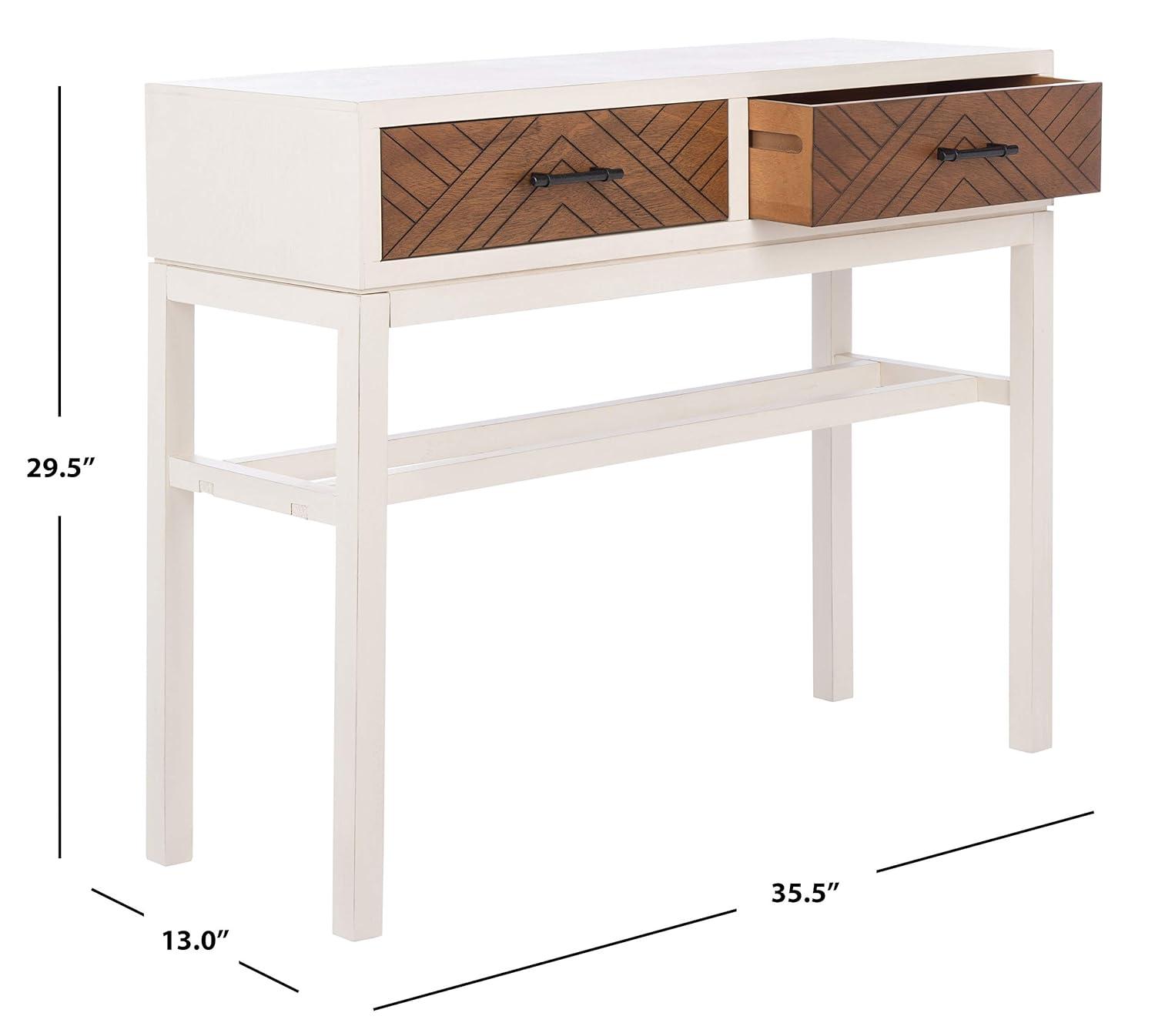 Ajana 2 Drawer Console Table - CNS5709C - Off-White - Safavieh