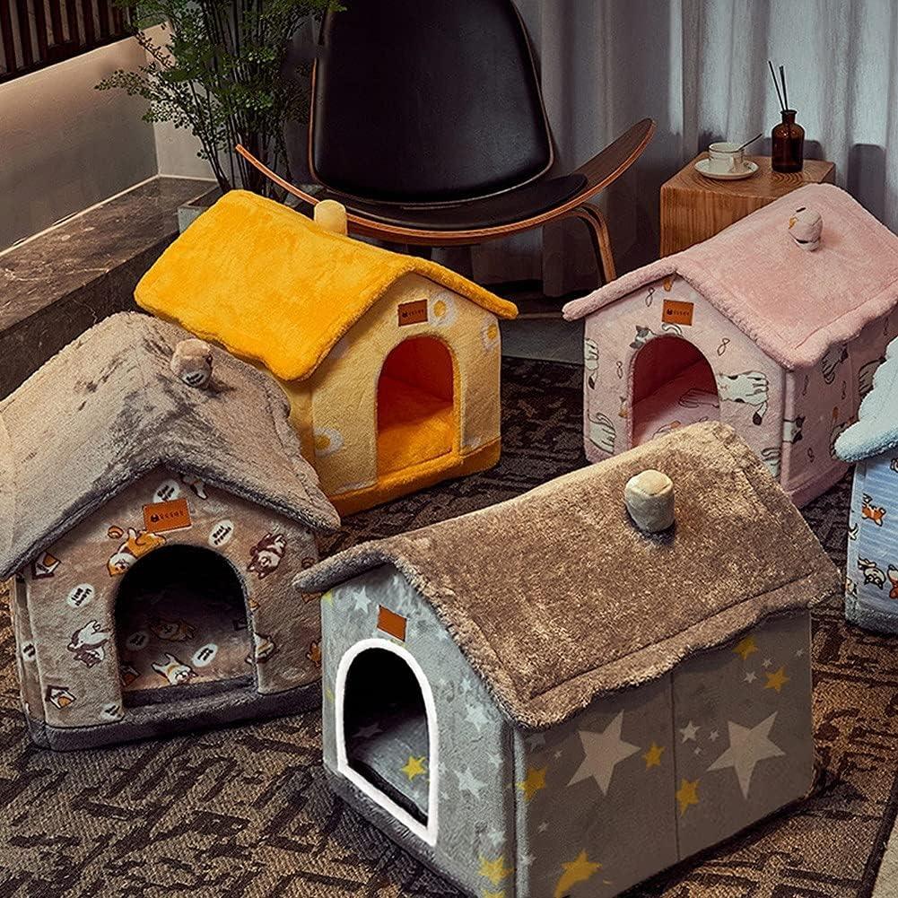 Dog House Indoor Memory Sponge, Foldable Dog House Kennel Bed Mat With Cushion For Small Medium Large Dogs Cats, Winter Warm Cat Nest Puppy Cave Sofa Pet Products (Medium)