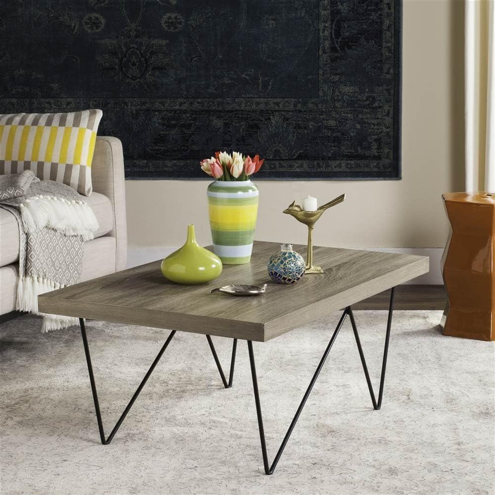 Amos Coffee Table - Light Brown - Safavieh