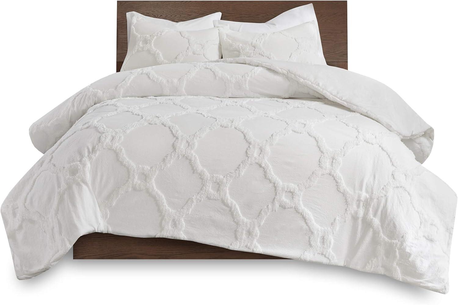 Pacey 3 Piece Tufted Cotton Chenille Duvet Cover Set