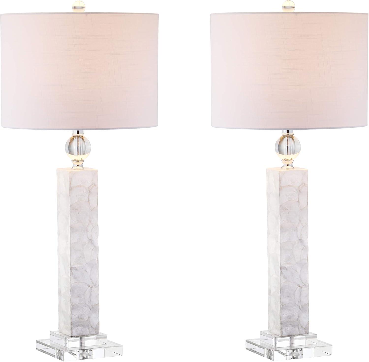 Bailey 32" White Mother of Pearl LED Table Lamp Set