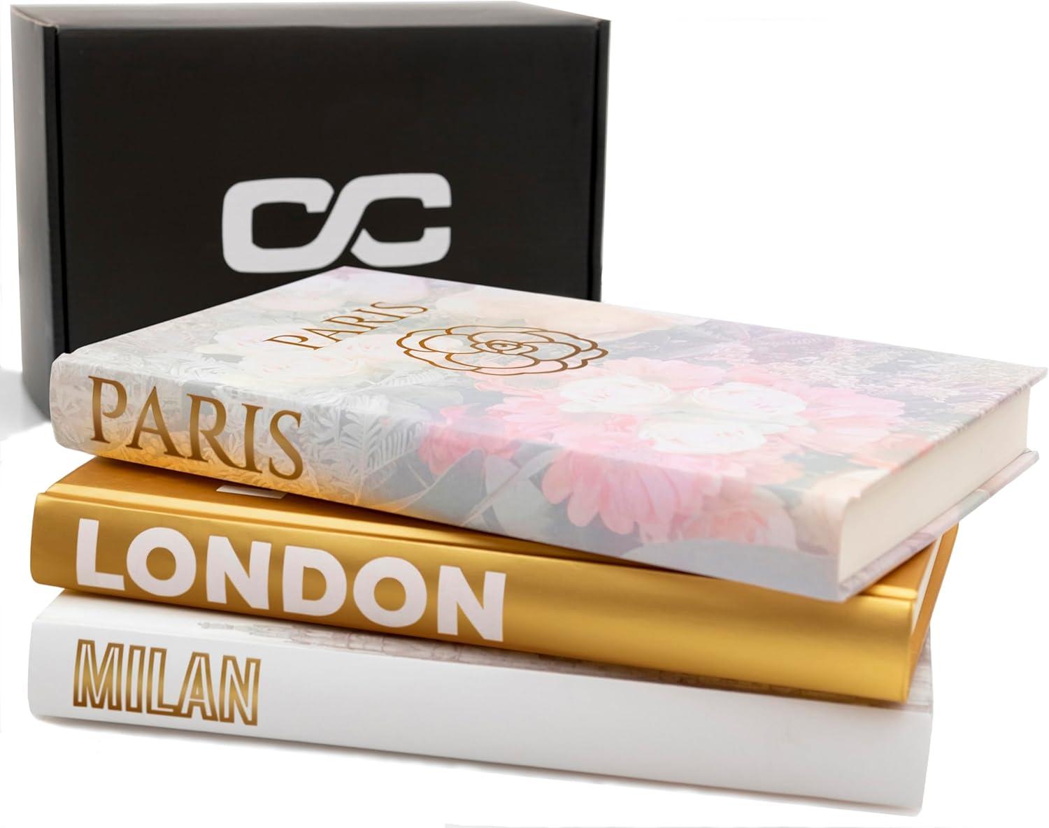 Latitude Run® Decorative Books for Home - Shelf Decor Accents - Set of 3