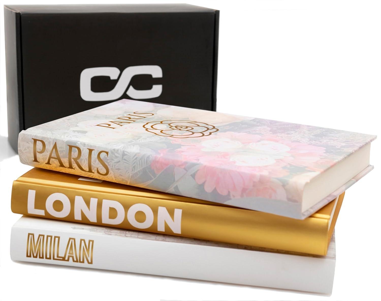 Latitude Run® Decorative Books for Home - Shelf Decor Accents - Set of 3