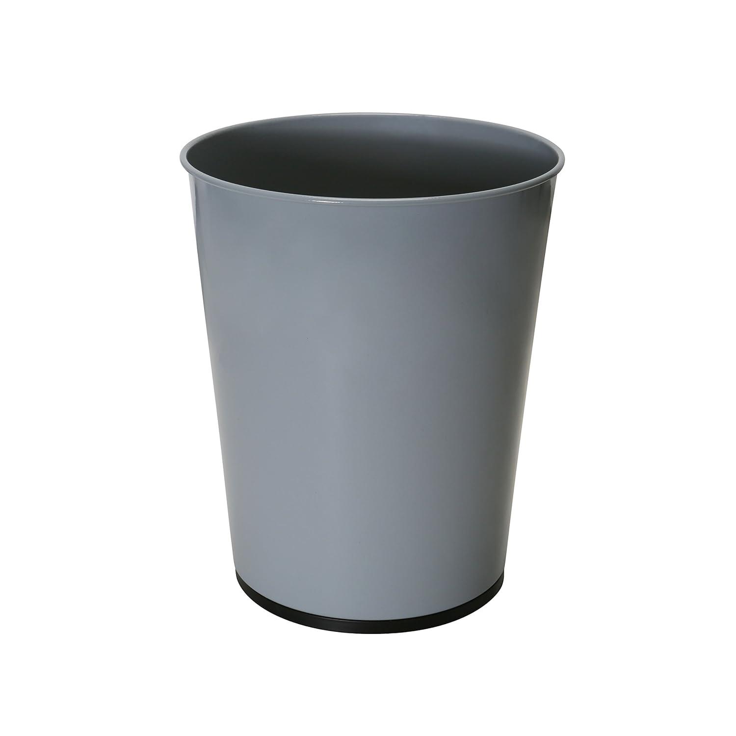 Bath Bliss 1.3-gal Bathroom Wastebasket in Grey