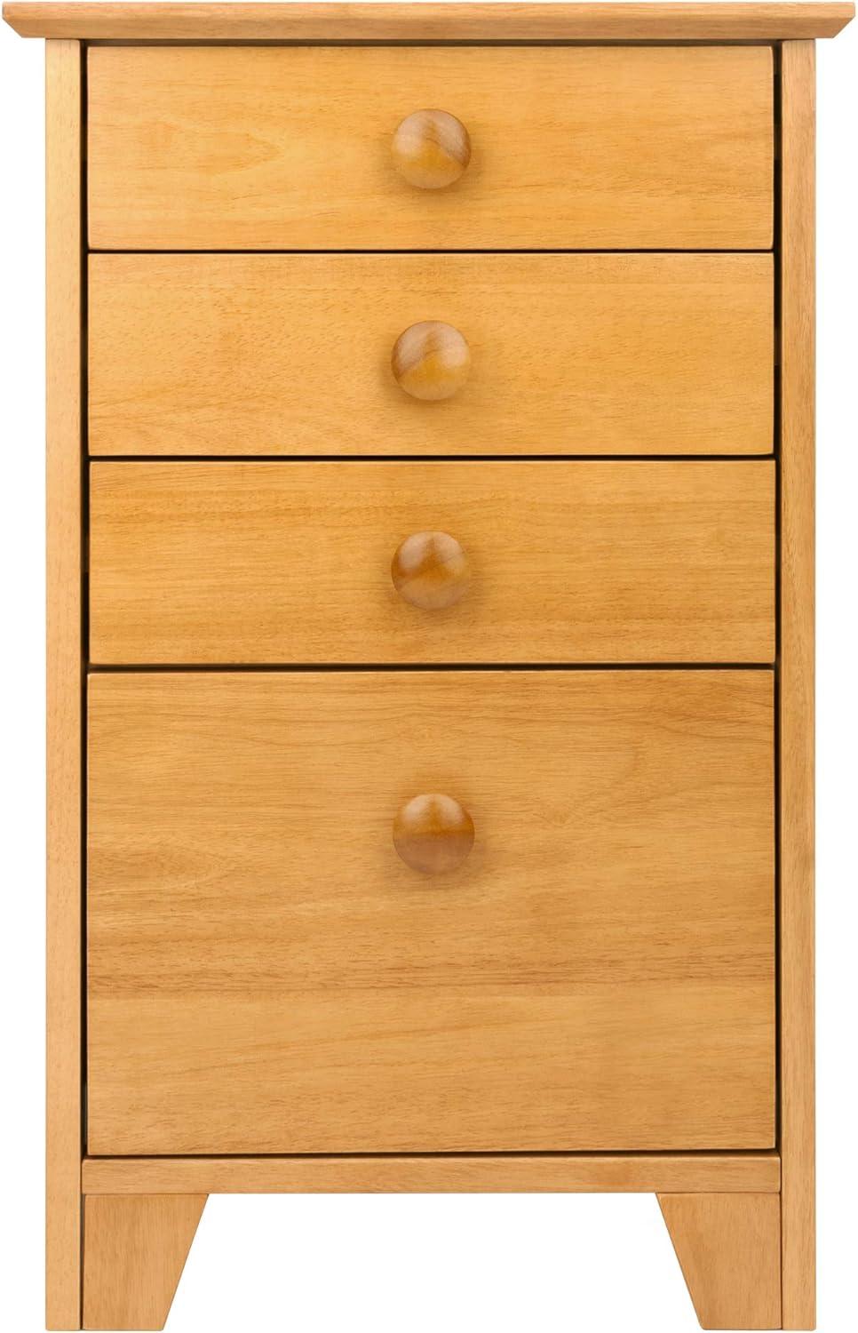 4 Drawers Studio File Cabinet Honey Brown - Winsome