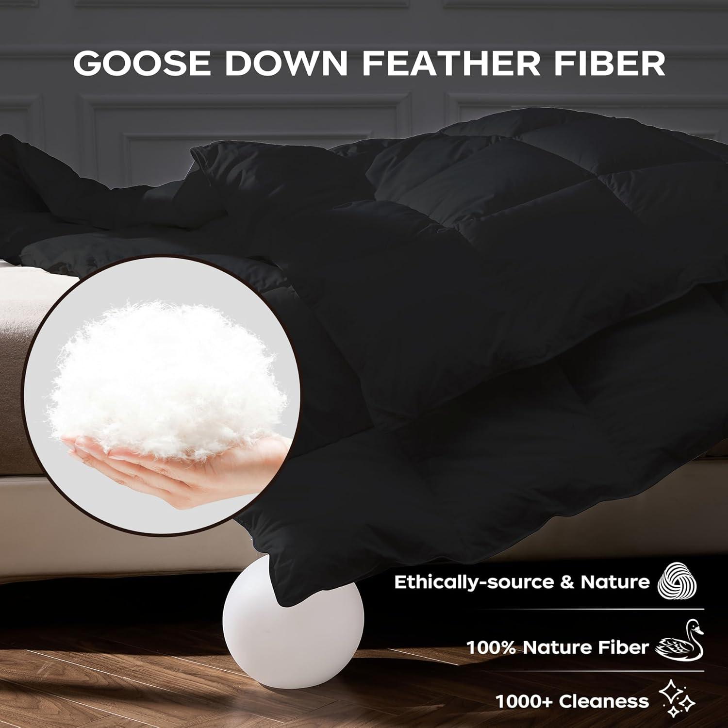 Luxurious White Cotton Full Size Pinch Pleat Comforter