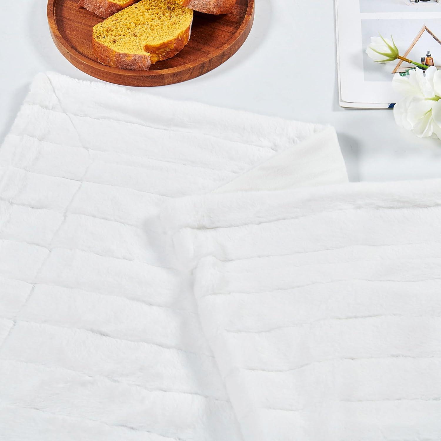 Home Soft Things Luxury Rabbit Faux Fur Throw Blanket