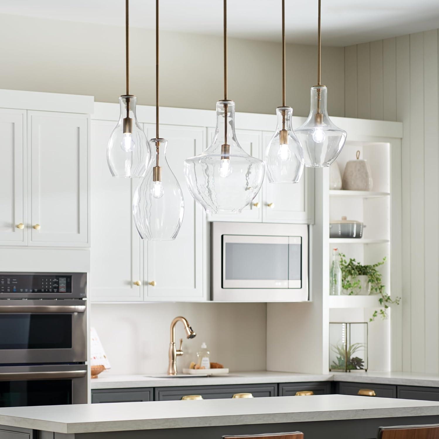 Kichler Lighting Everly 1 - Light Pendant in  Natural Brass
