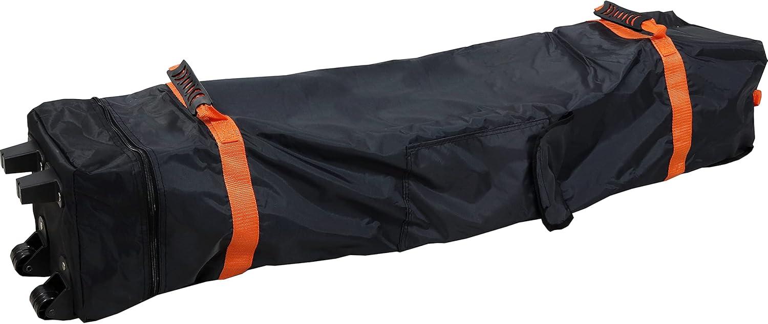 Sunnydaze Premium Pop-Up Canopy Rolling Carrying Bag - 7.25" W x 54" L x 7.25" H - Black