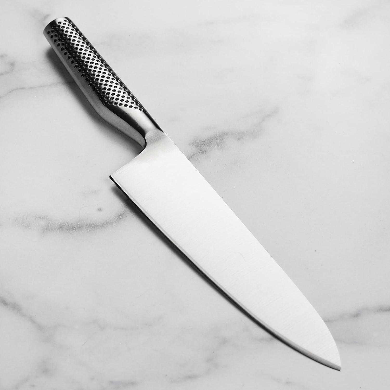 Global 8" Stainless Steel Chef's Knife with Ergonomic Handle
