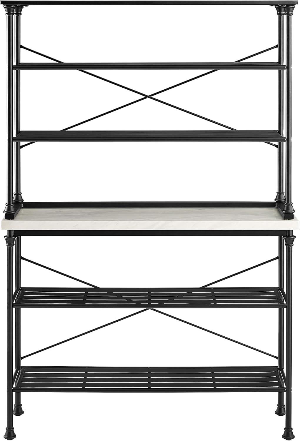 Madeleine Baker's Rack Console and Hutch Matte Black - Crosley