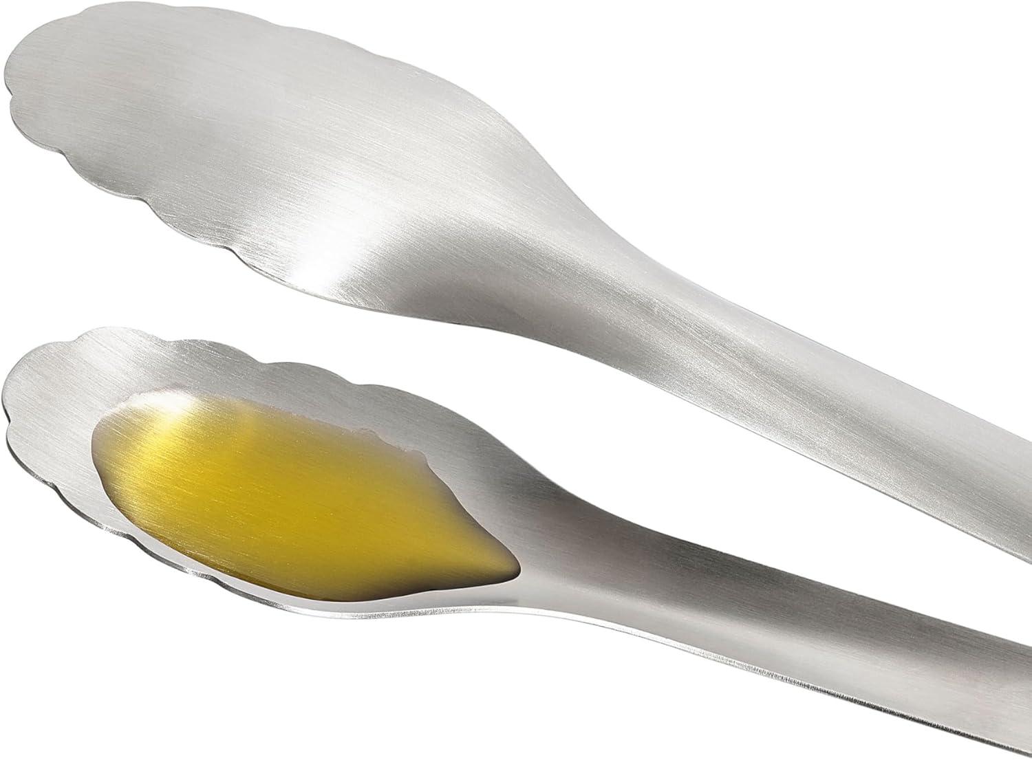 Stainless Steel Scalloped Serving Tongs