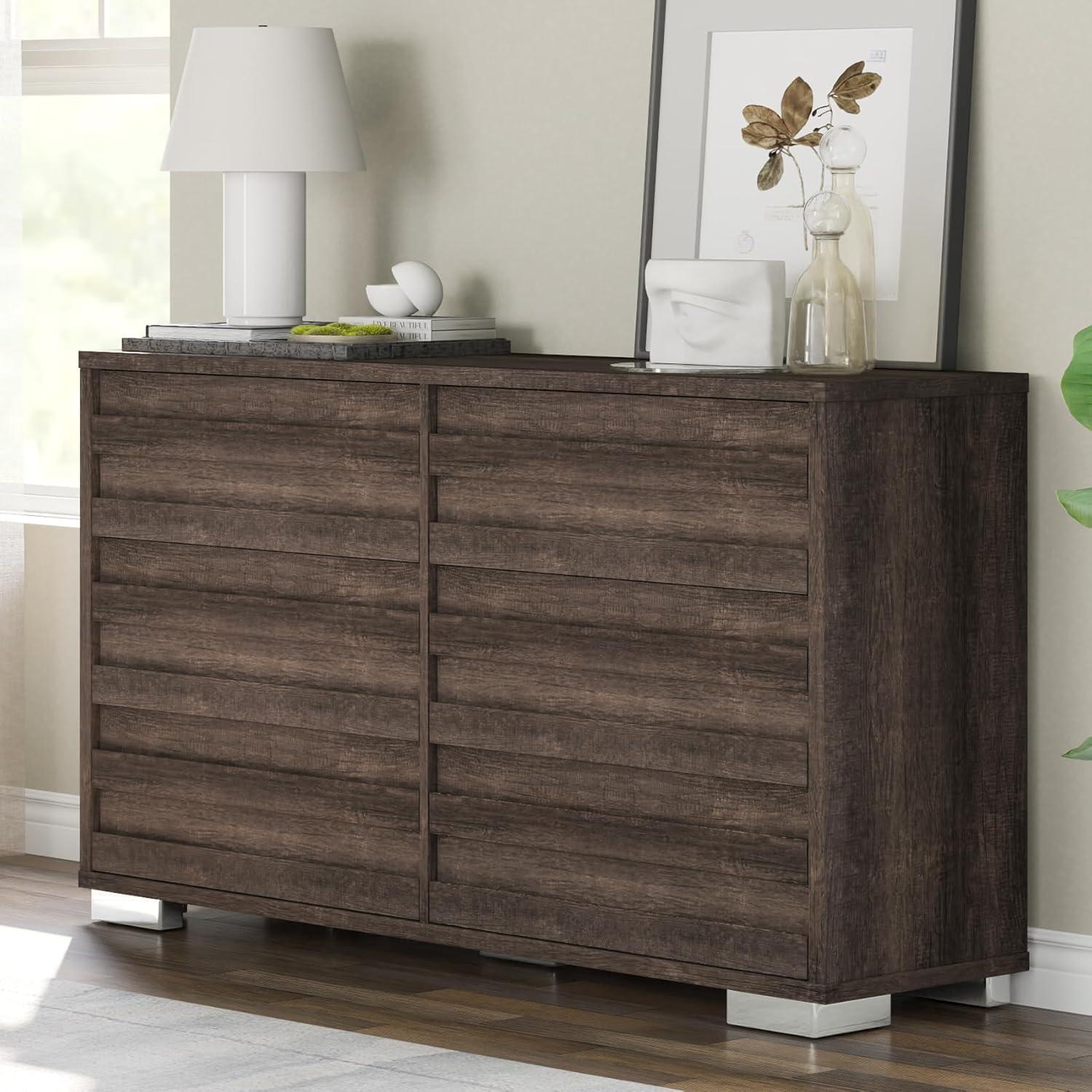 Louby 6 Drawers Dresser For Bedroom, 54" Wide Chest Of Drawers