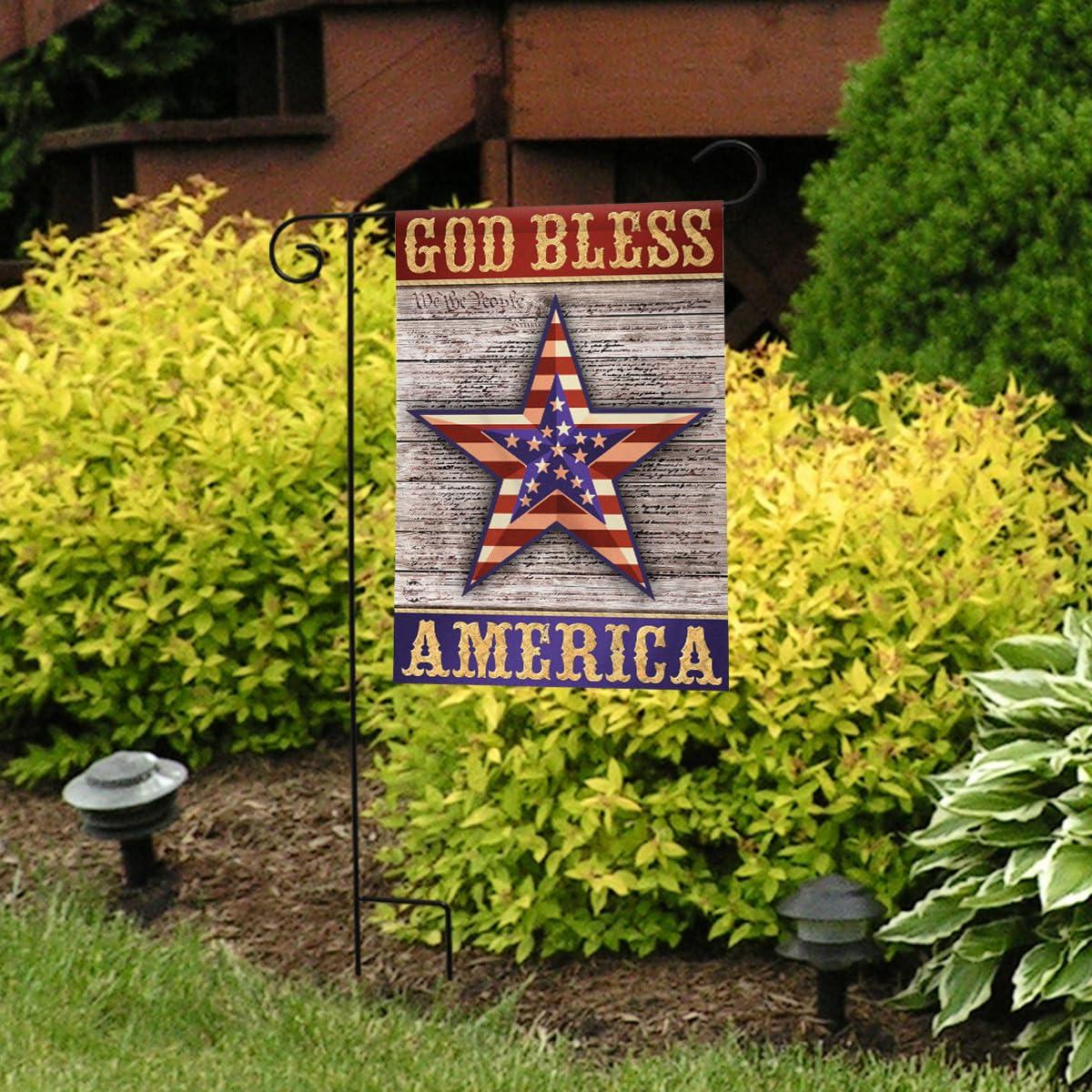 Briarwood Lane Everyday Garden Flag 12x18 For Outdoor God Bless America Star Patriotic Garden Flag Flags For Outside