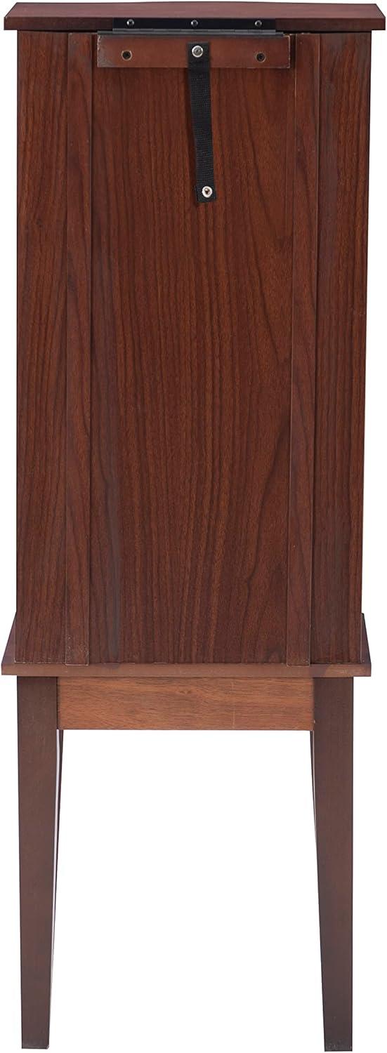 DEBLIT Contemporary Jewelry Armoire with 6 Drawers, Engineered Wood Finish, Merlot