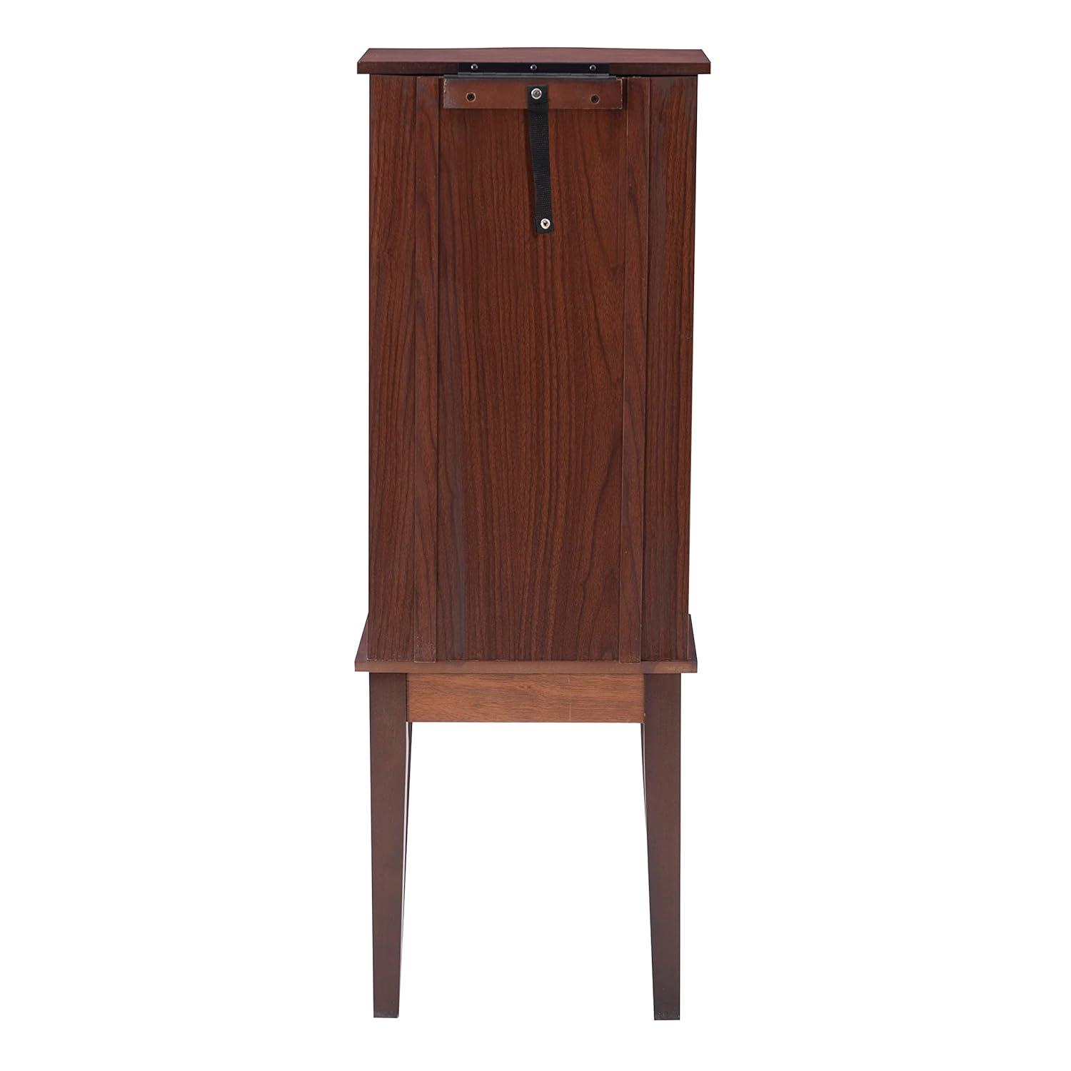 DEBLIT Contemporary Jewelry Armoire with 6 Drawers, Engineered Wood Finish, Merlot