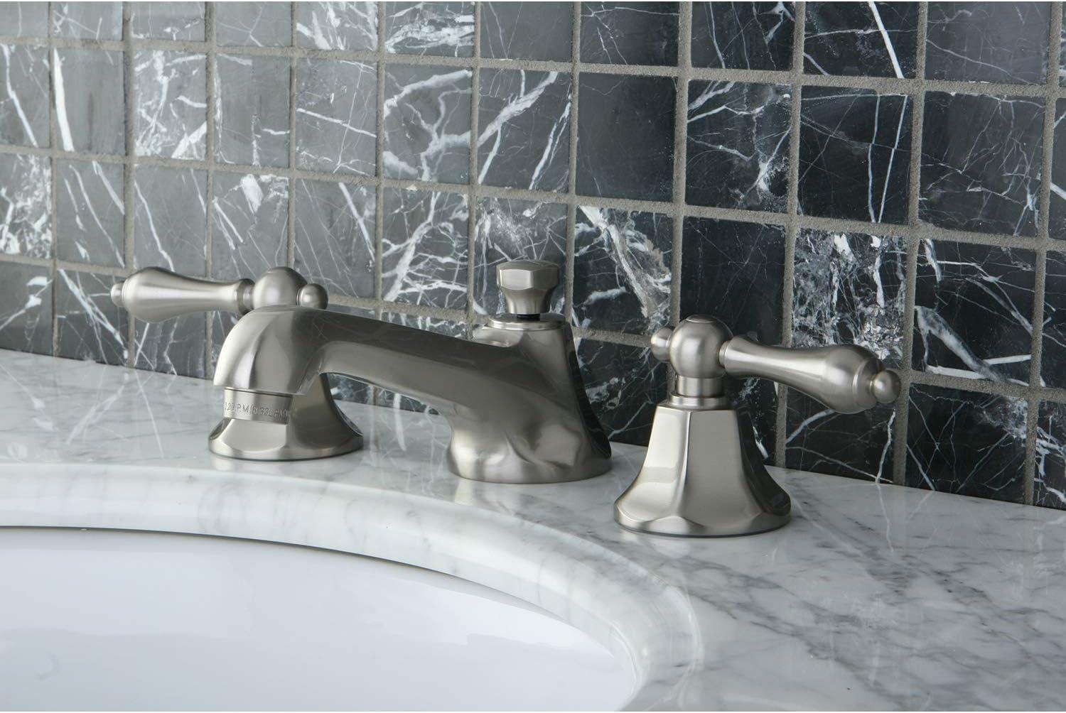 Kingston Brass KS4468AL 8 in. Widespread Bathroom Faucet, Brushed Nickel