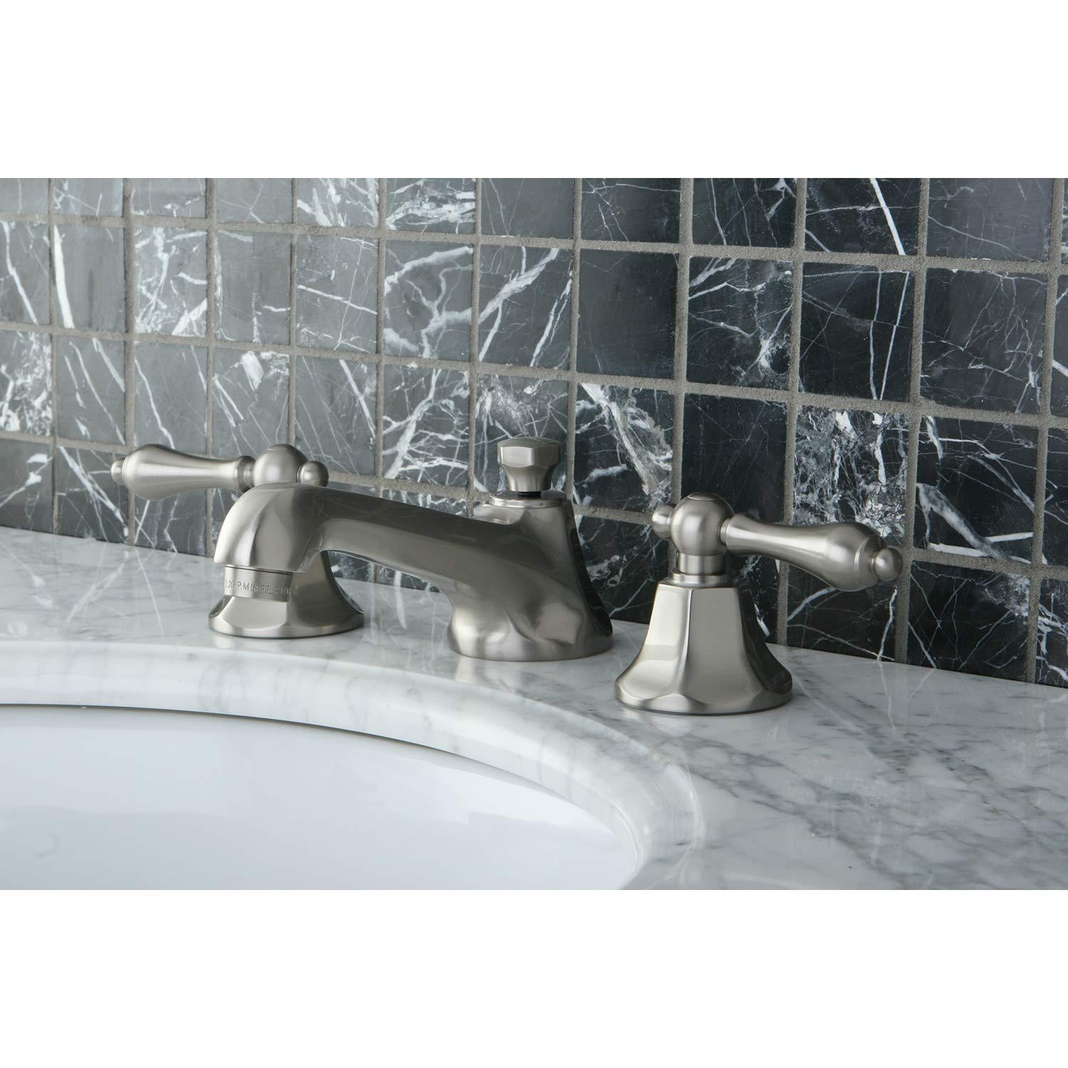 Kingston Brass KS4468AL 8 in. Widespread Bathroom Faucet, Brushed Nickel