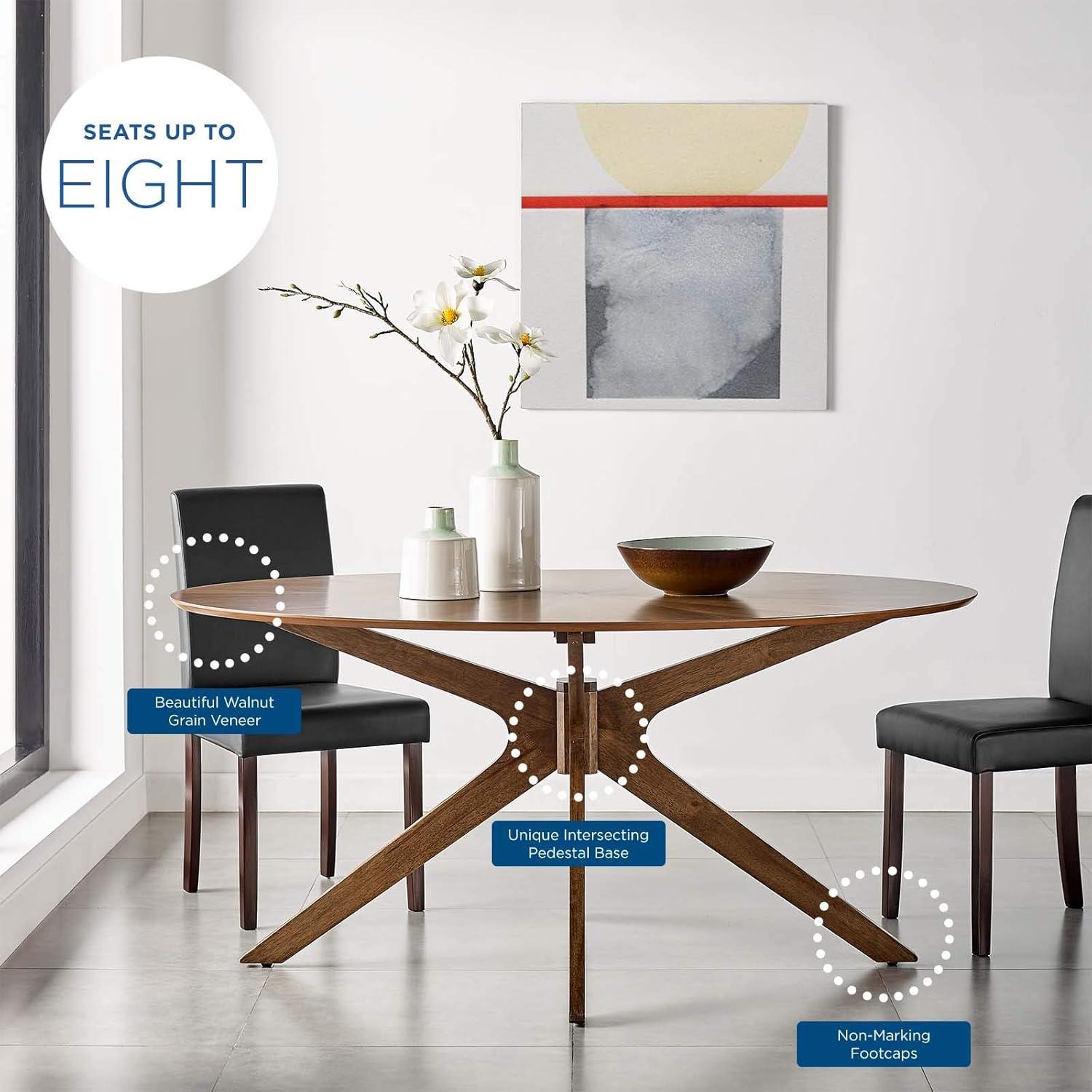 Modway Modway Crossroads 63" Oval Wood Dining Table
