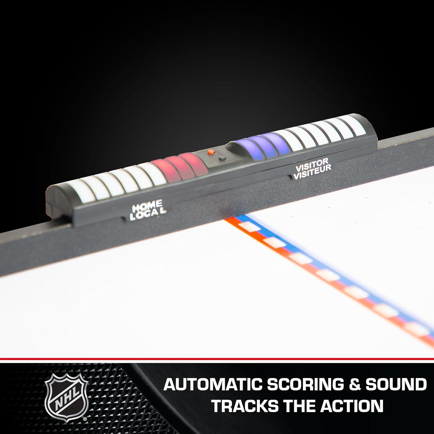 Nhl 60" Hat Trick 3-in-1 Hockey Table - Air, Knock & Knee Hockey - Air Powered, Includes Accessories