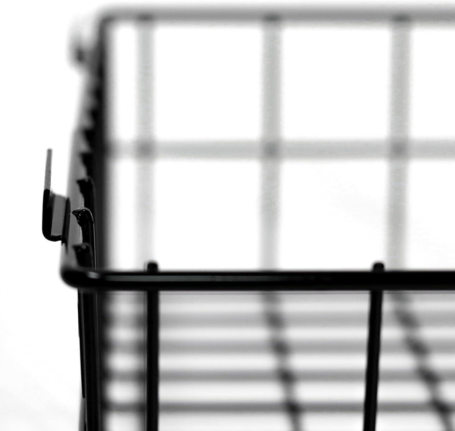 Slat Wall Baskets, Slat Wall Accessories, Metal Wire Hanging Baskets, Slat Wall Organizer (Set of 4)