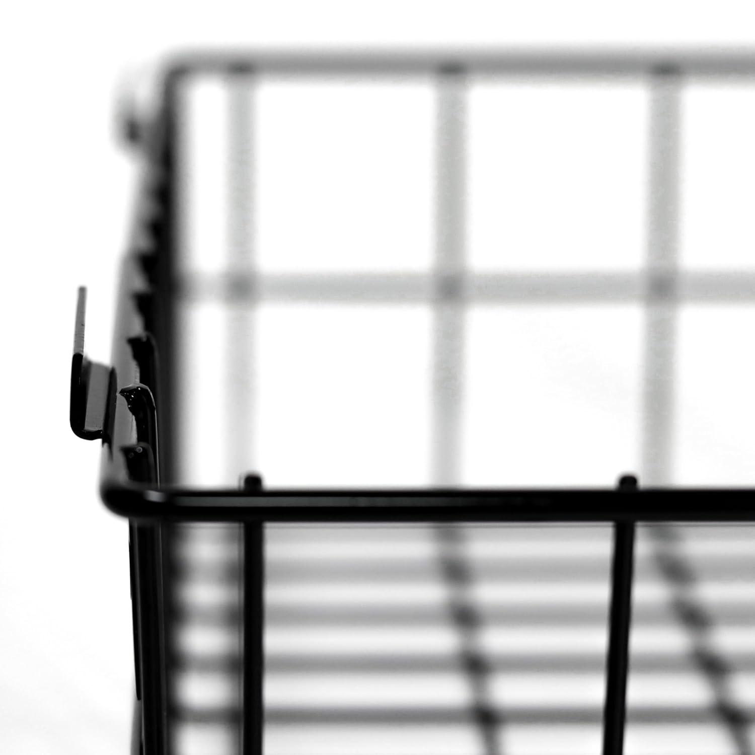 Slat Wall Baskets, Slat Wall Accessories, Metal Wire Hanging Baskets, Slat Wall Organizer (Set of 4)