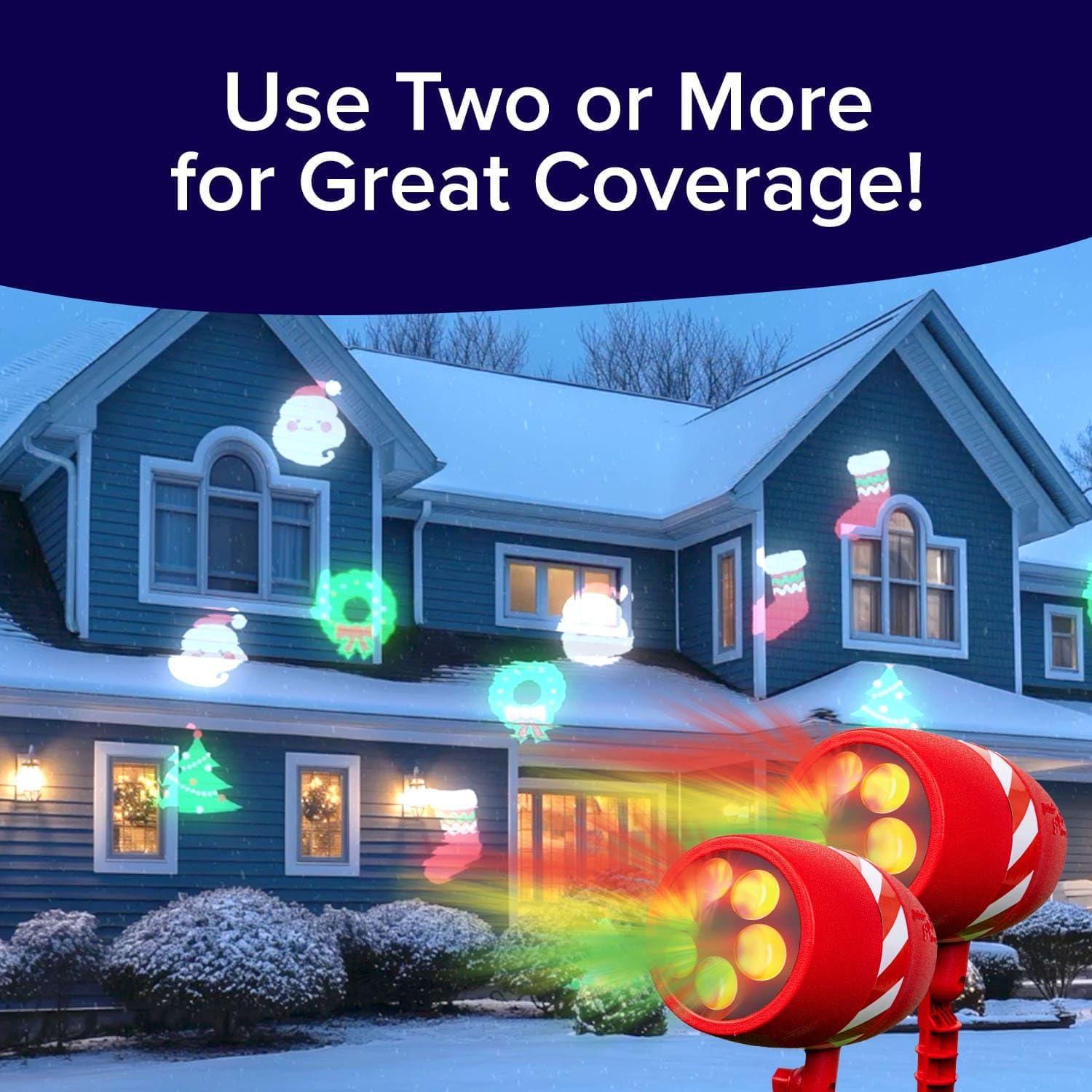 Star Shower Christmas Slide Show LED Holiday Projector, AS-SEEN-ON-TV, Remote Control